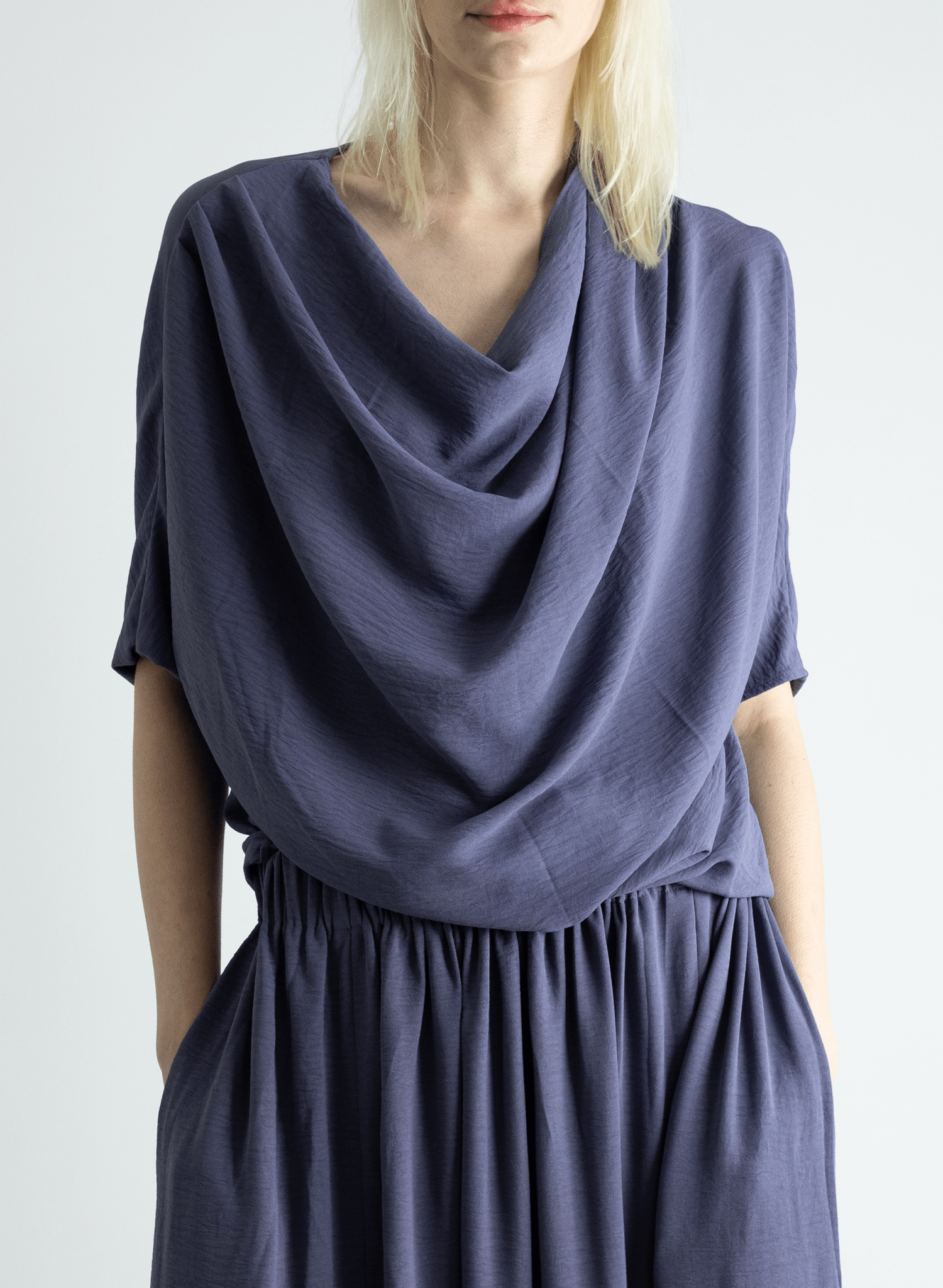 Abstraction Cowl Top - Lilac - Meg