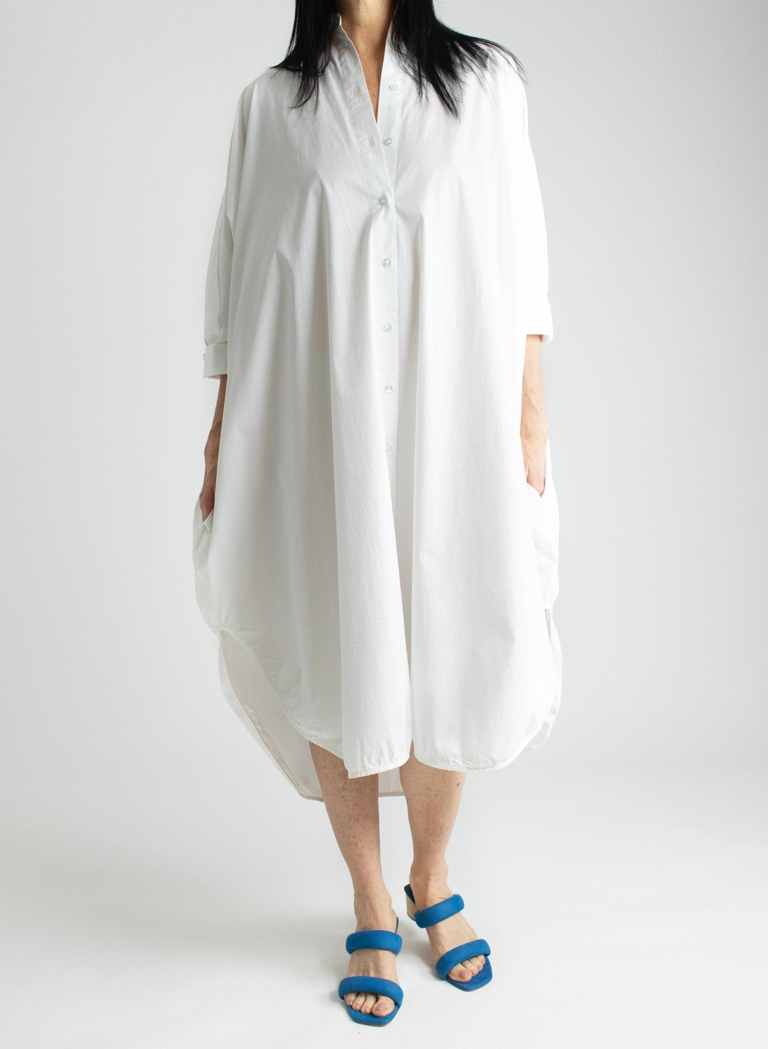 Women s White Cotton Button Down Long T shirt Dress Meg women-s-white-cotton-button-down-long-t-shirt-dress-meg