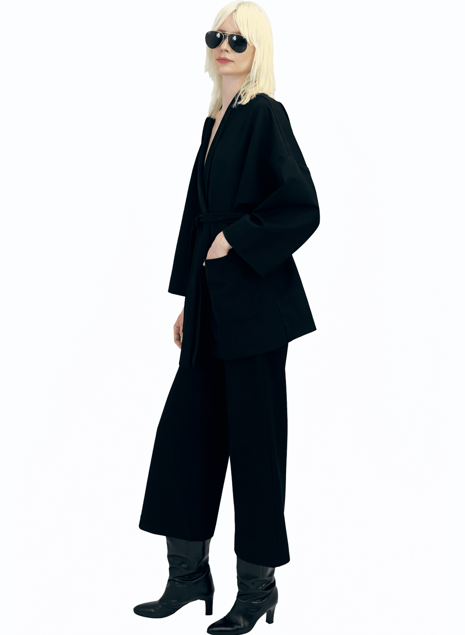 Shawl Collar Jacket - Black – Meg