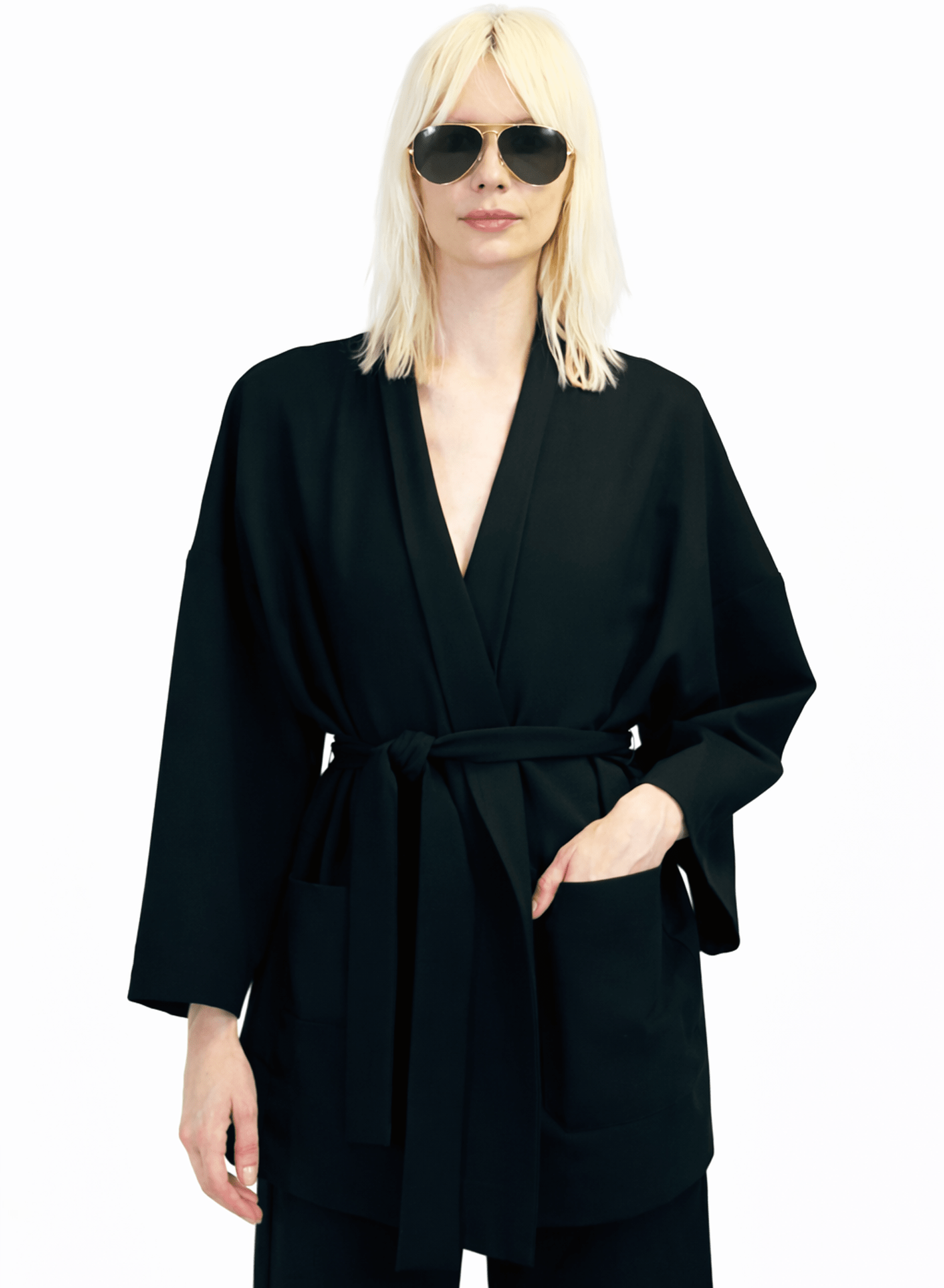 Shawl Collar Jacket - Black – Meg