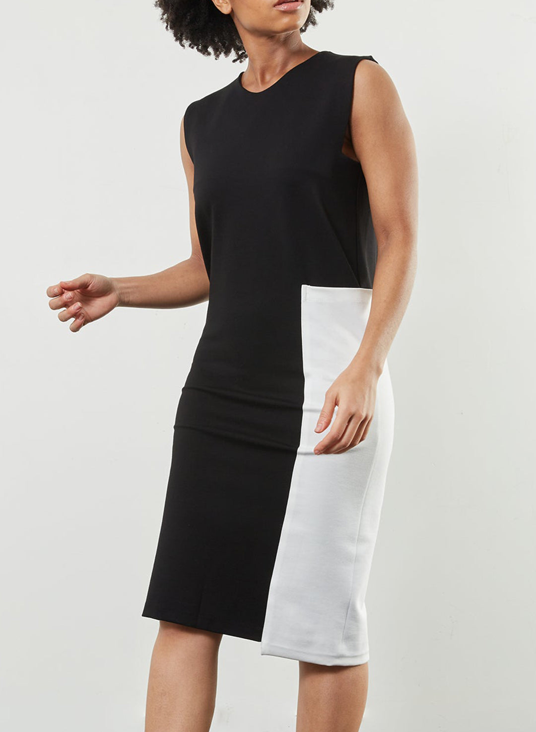 60s Shift Dress - Black/White