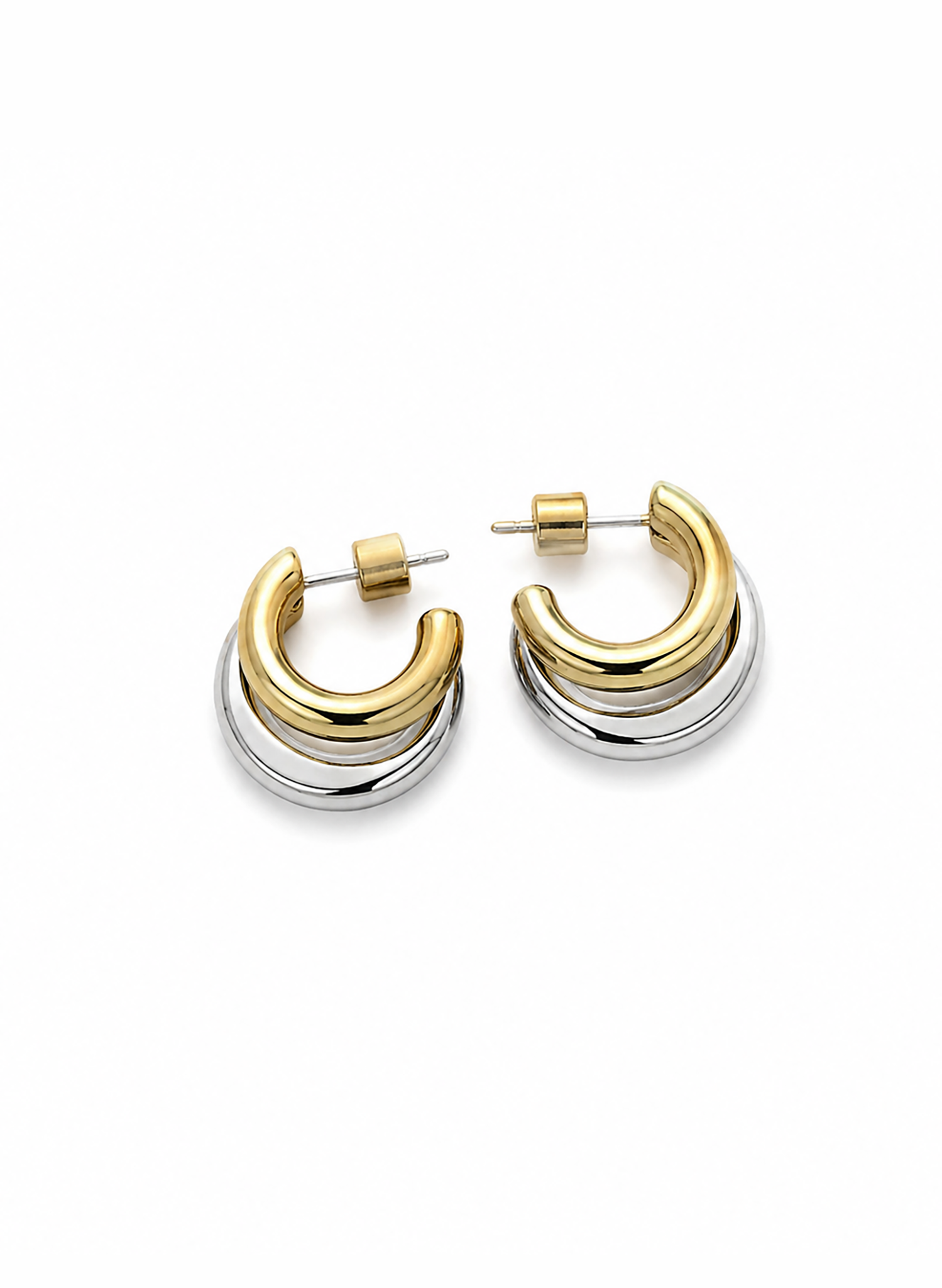 Blue Sky - Two Tone Chunky Hoops