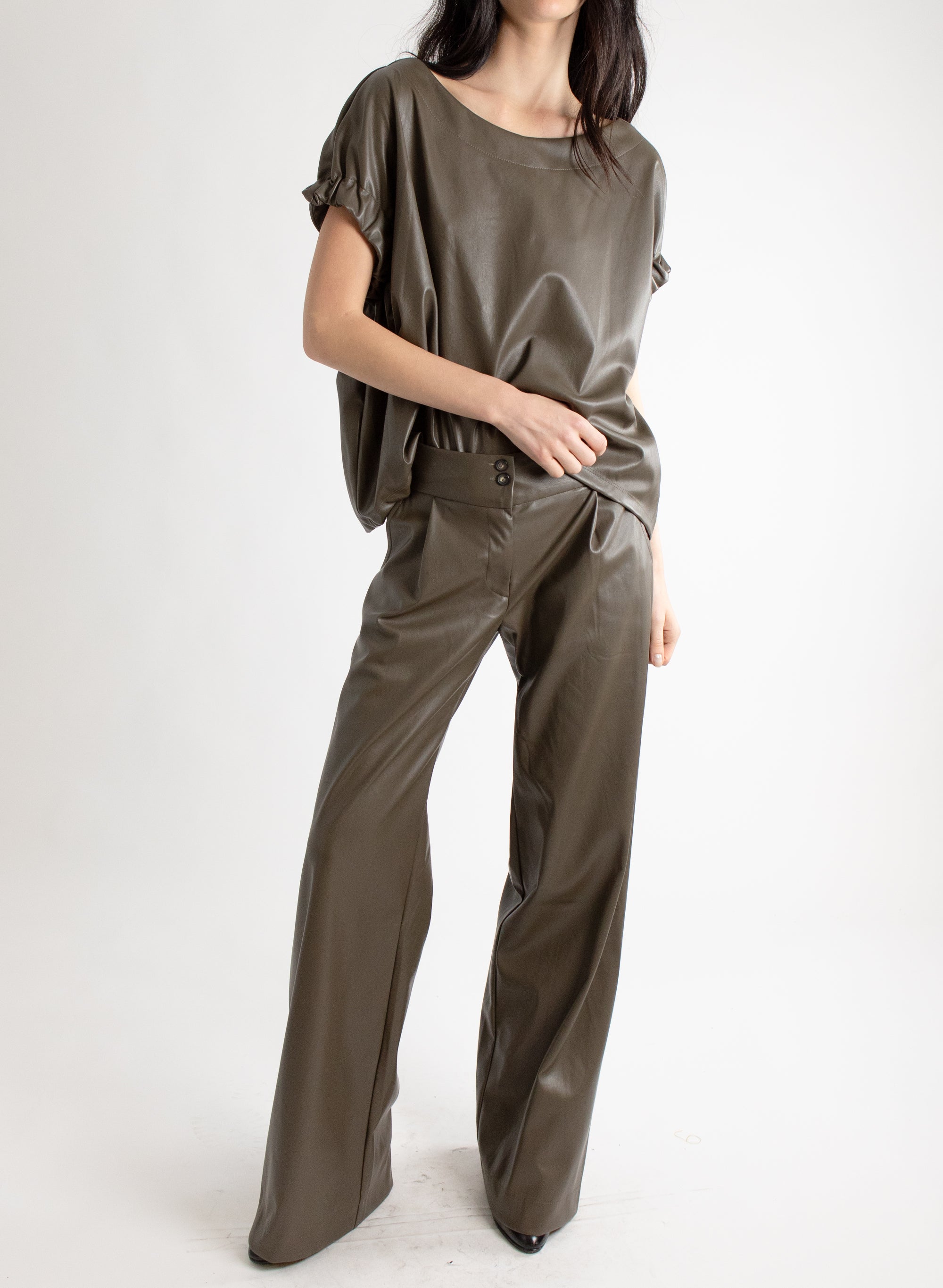 Blu's Pant - Taupe Pleather