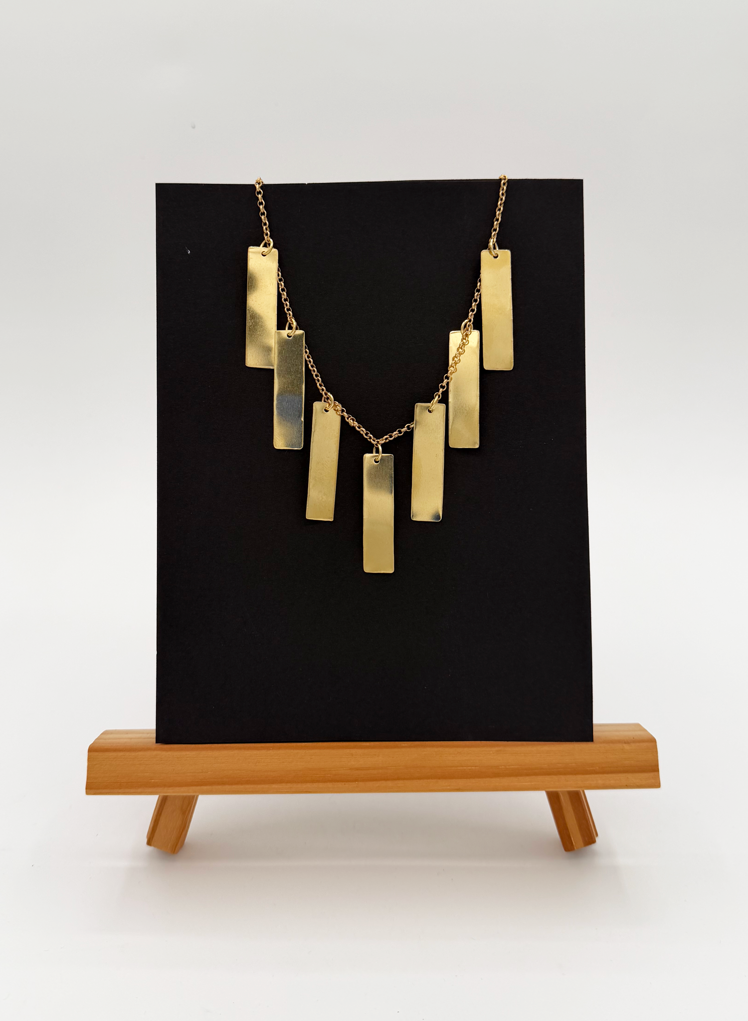 Line &amp; Label - Fringe Necklace - Brass
