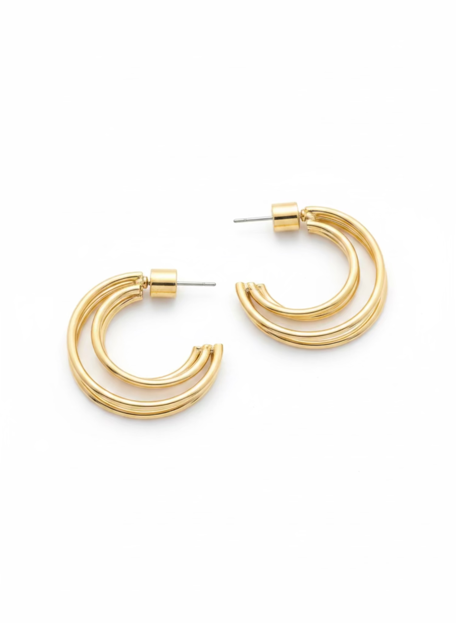 Blue Sky - Twisted Hoop - Gold