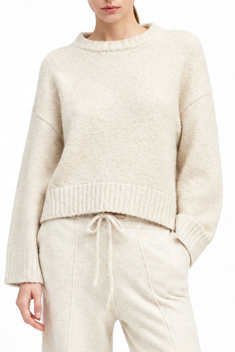 Chunky Crewneck Sweater - Beige