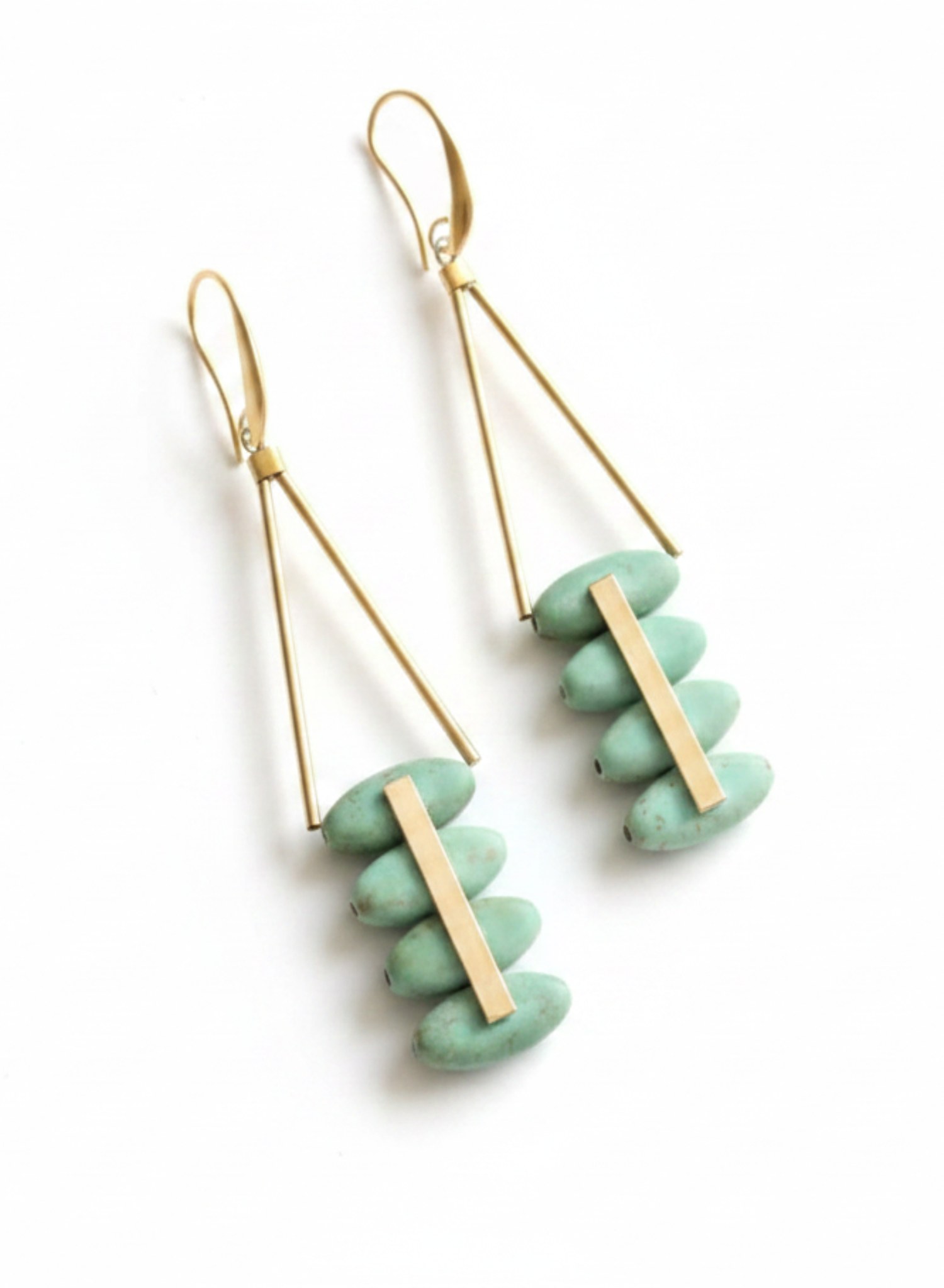 David Aubrey -  Turquoise Artdeco Earrings