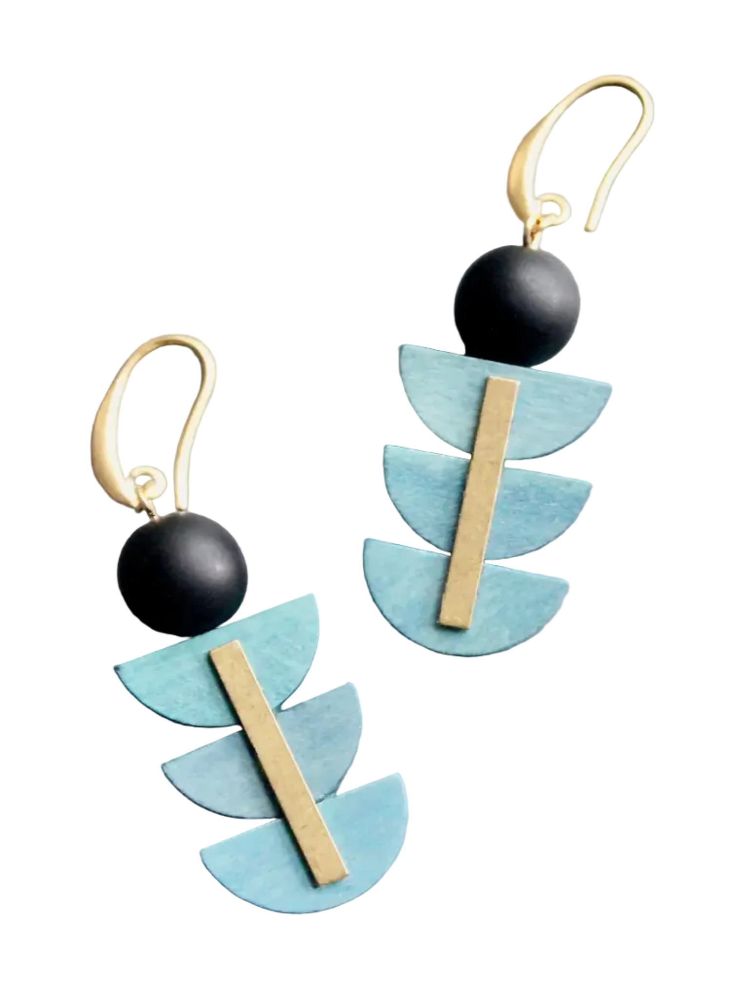 David Aubrey -  Painted Wood Earrings