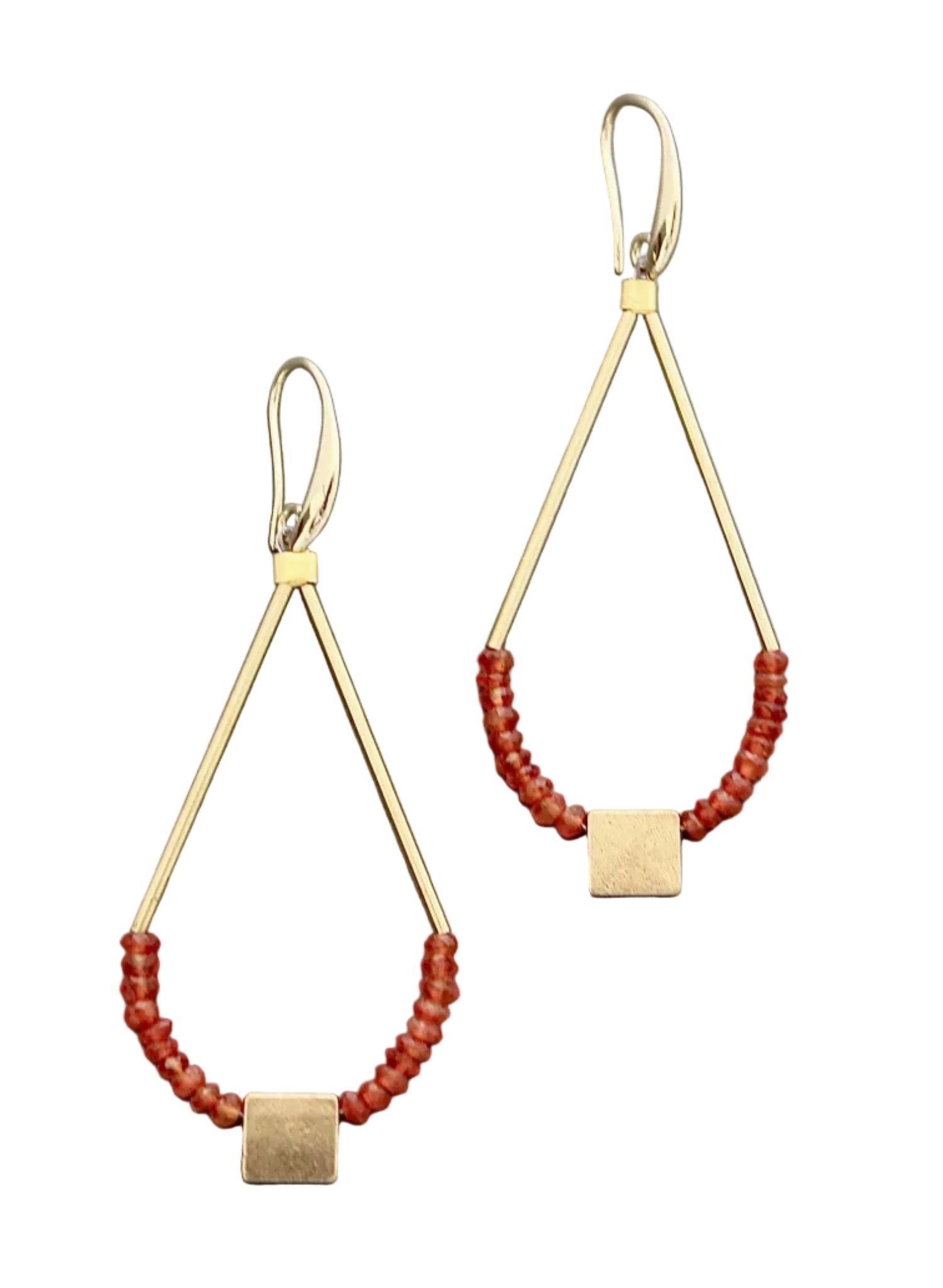David Aubrey -  Faceted Carnelian Earrings
