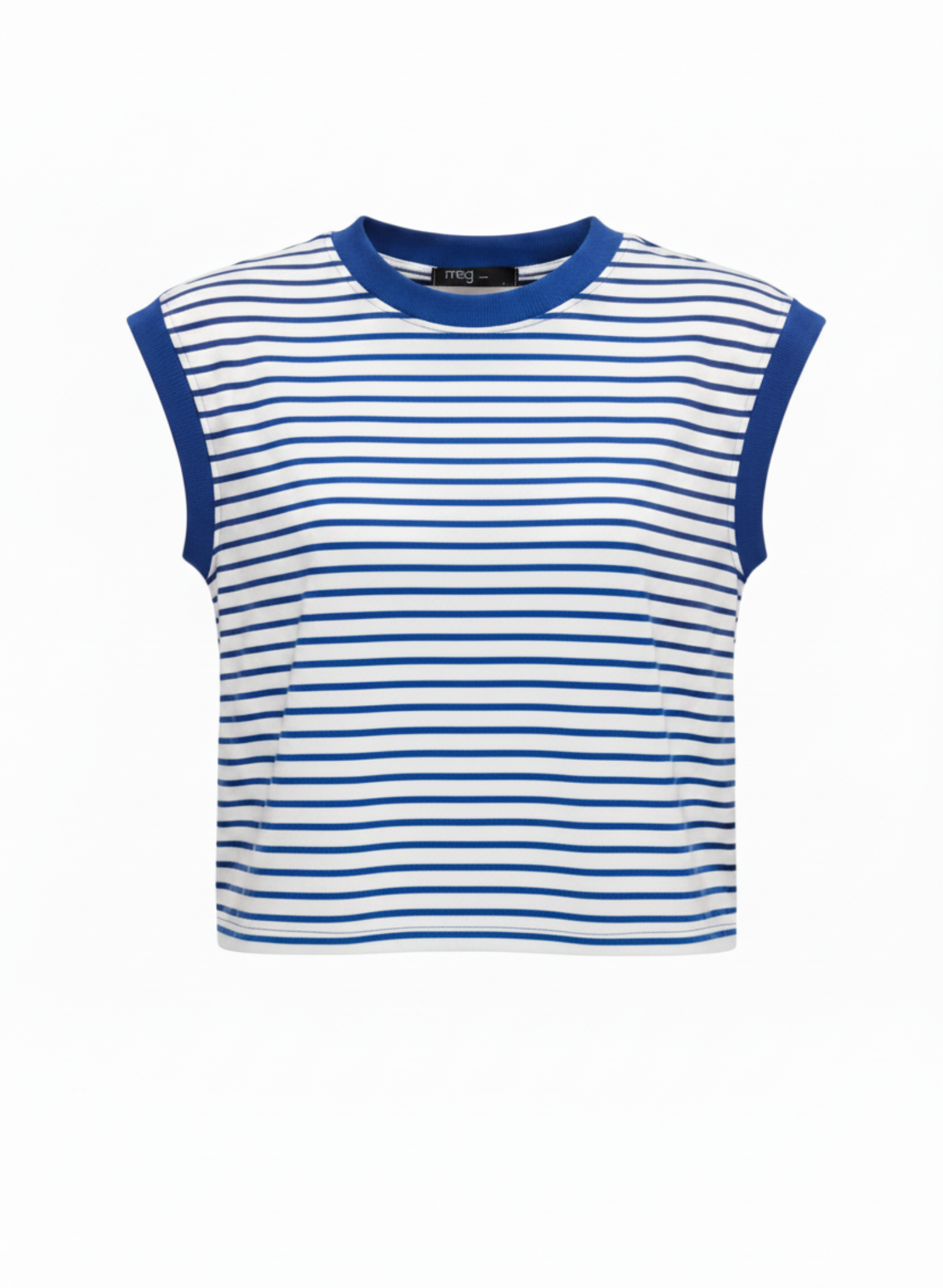 Striped Tee - Cobalt