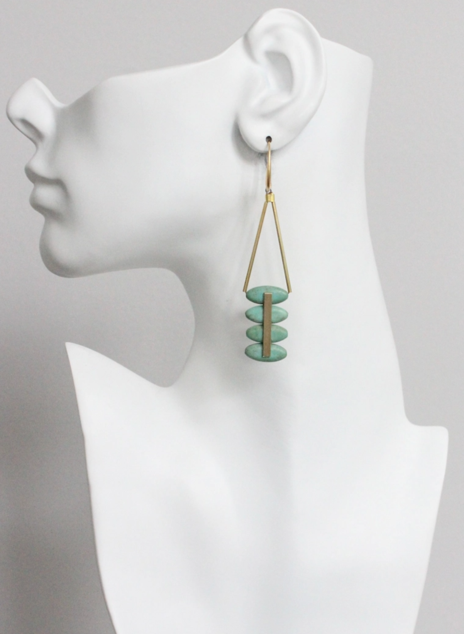 David Aubrey -  Turquoise Artdeco Earrings