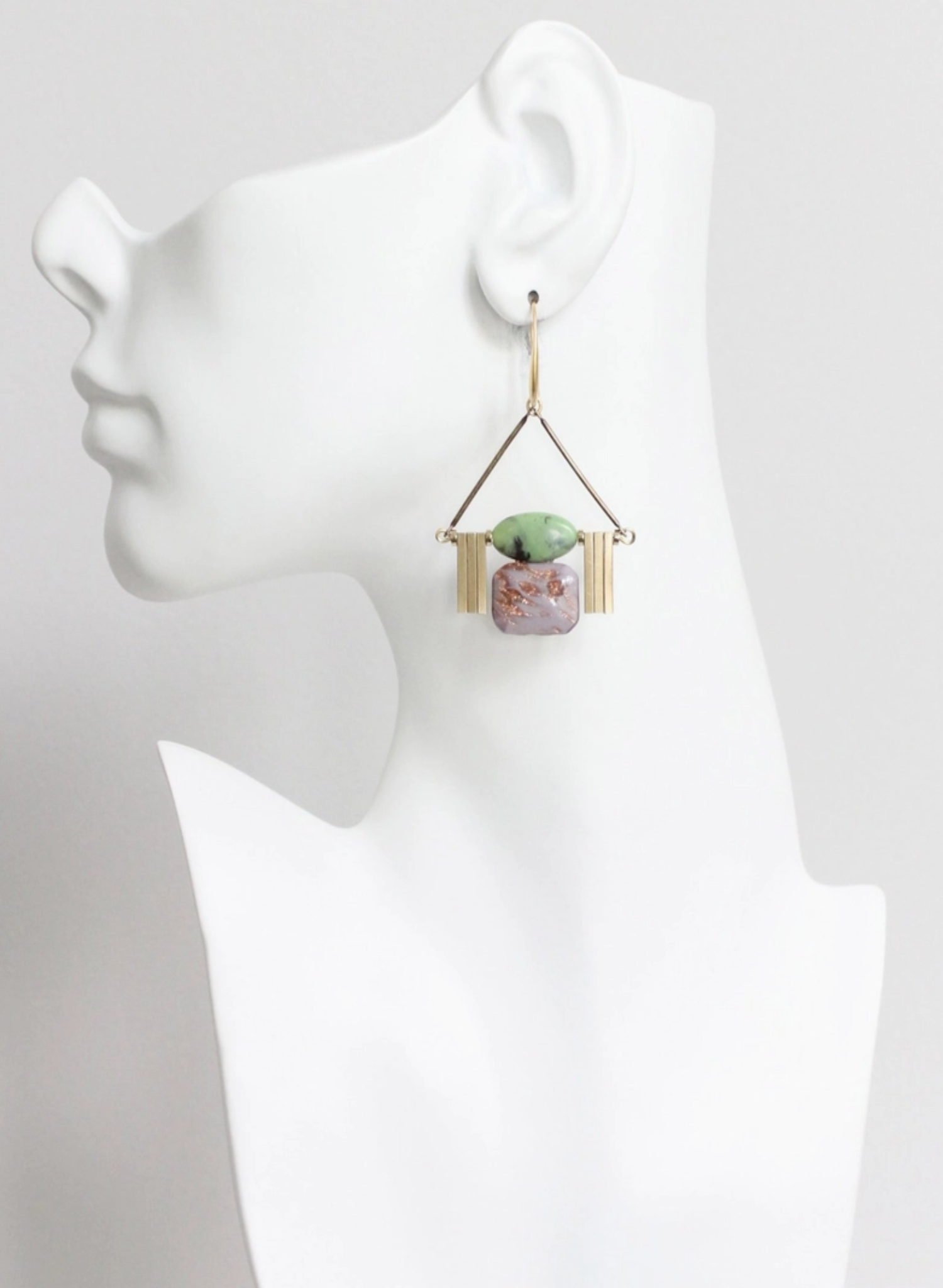 David Aubrey -  Lavender ArtDeco Earrings