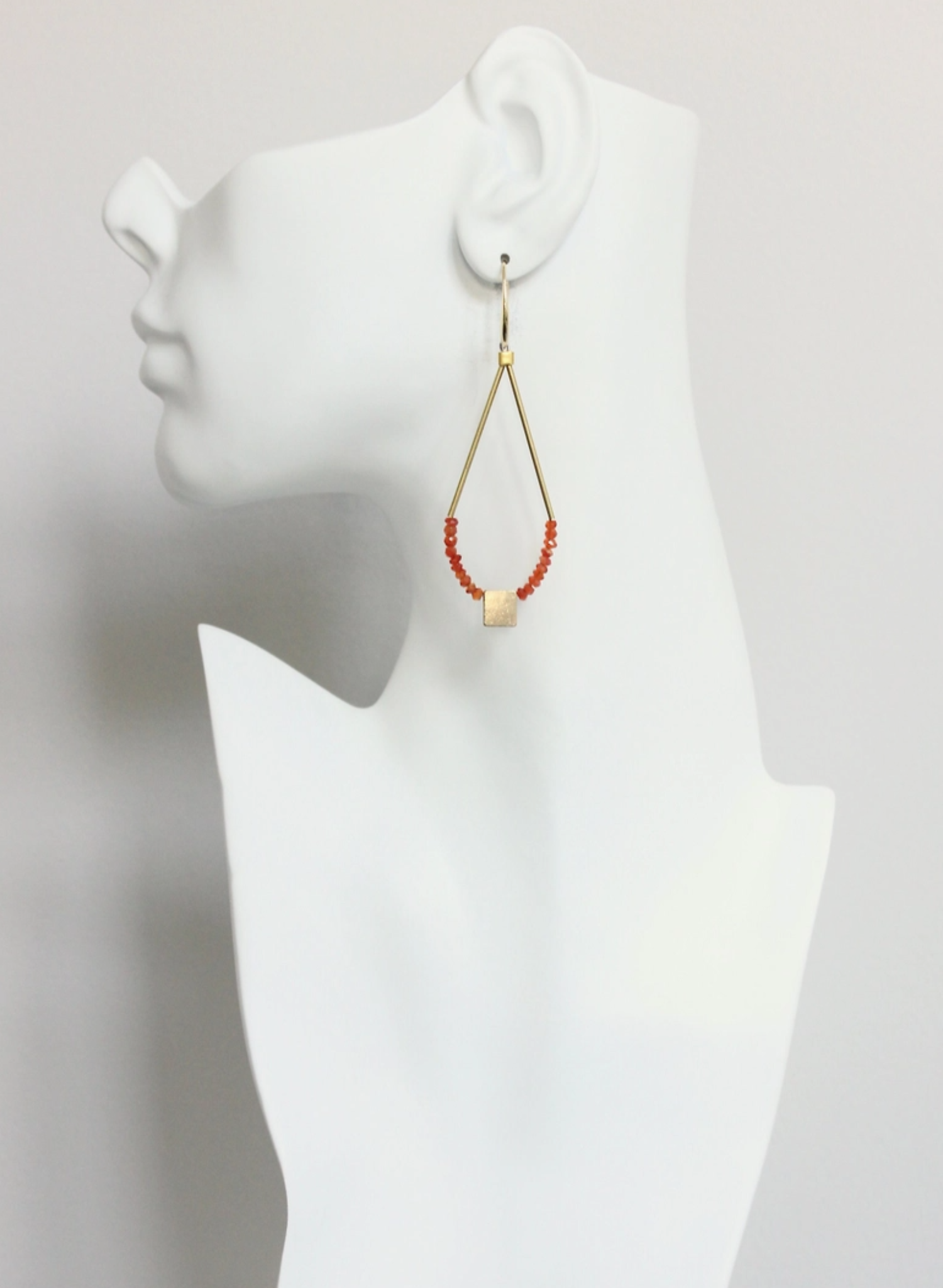 David Aubrey -  Faceted Carnelian Earrings