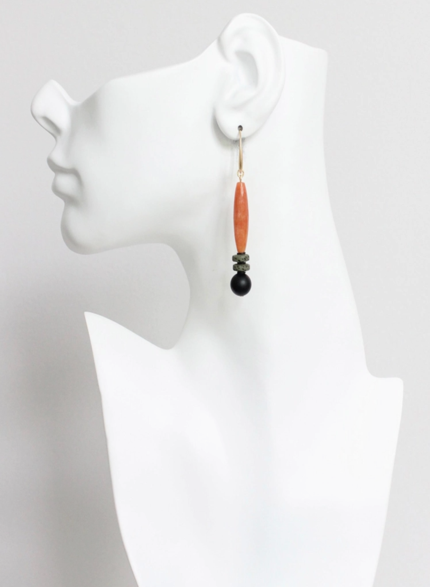 David Aubrey -  Carnelian Jade Earrings