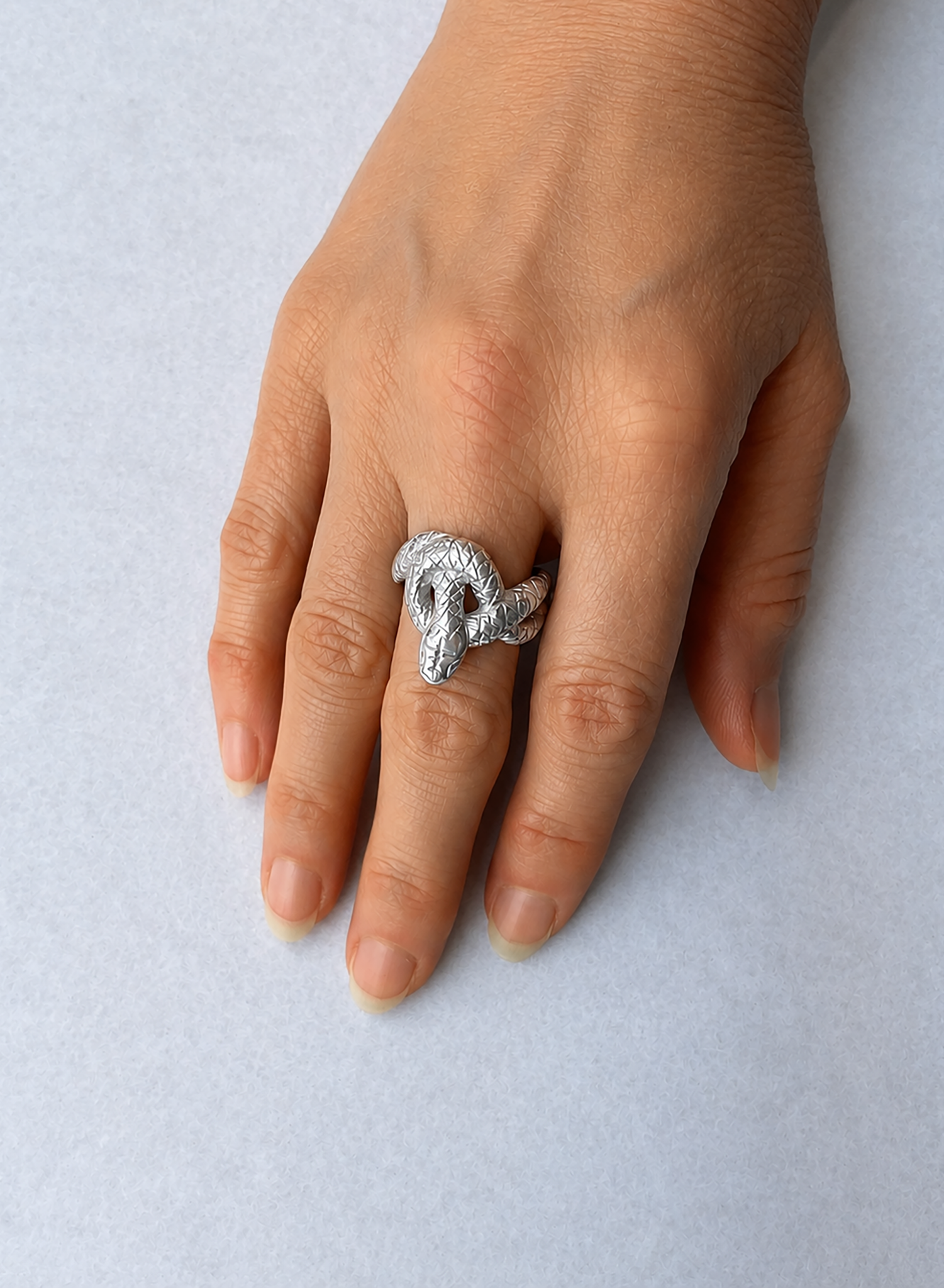 Line &amp; Label - Serpentine Ring - Sterling Silver