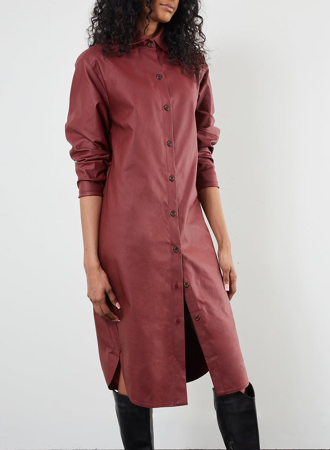 Shacket Dress - Marsala