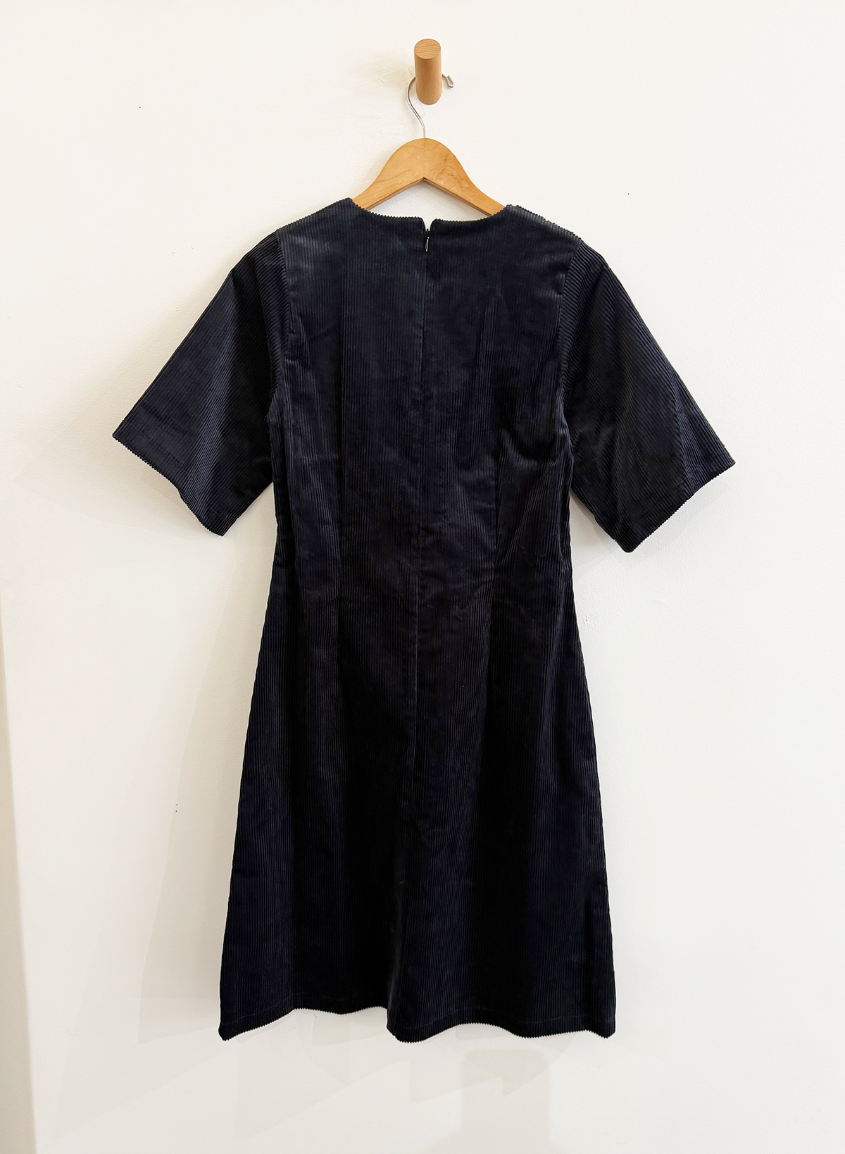 Corduroy Tab Dress (RESALE ITEM) - Navy - S