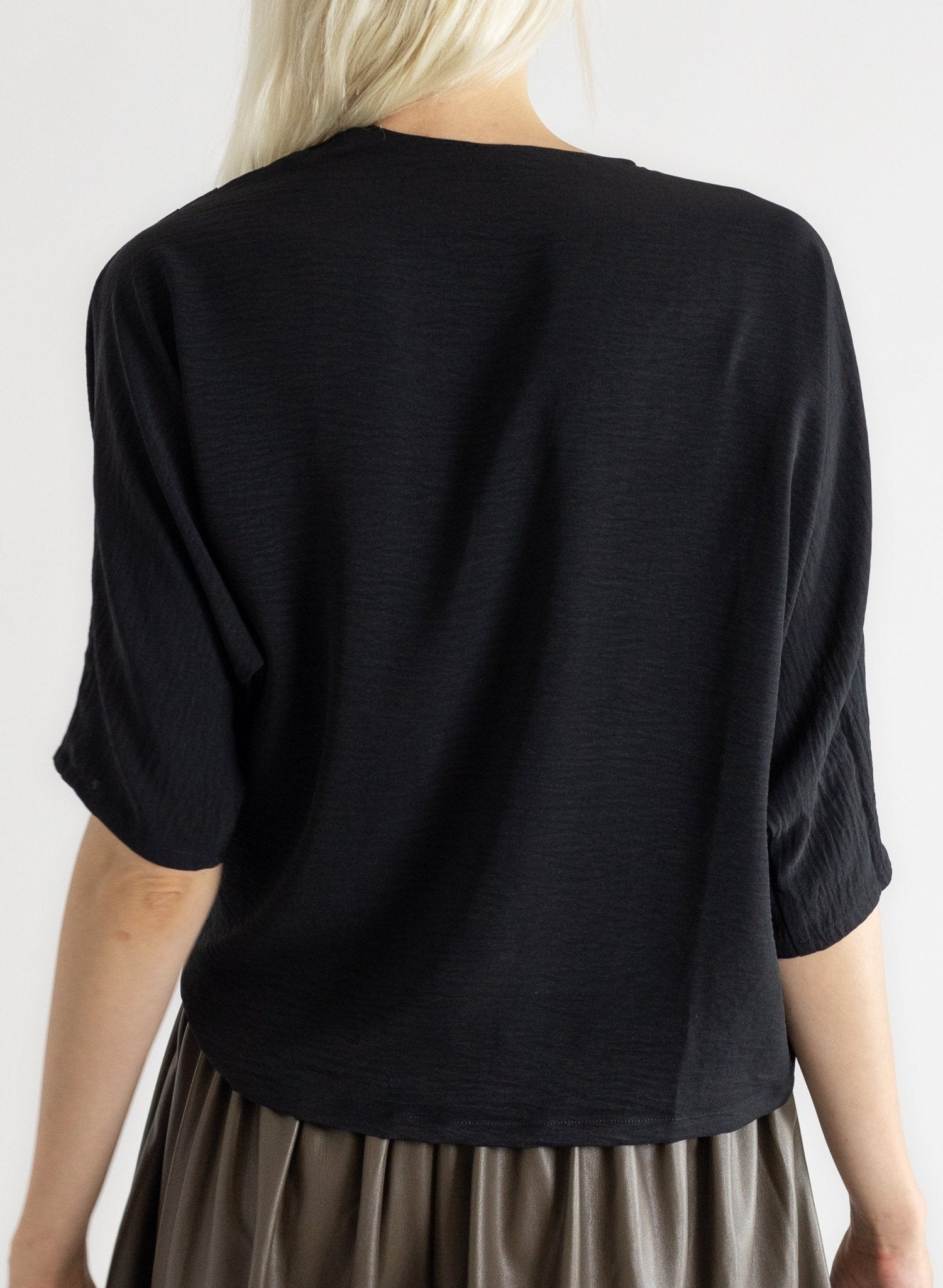 Abstraction Cowl Top - Black - Meg