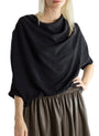 Abstraction Cowl Top - Black - Meg