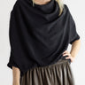 Abstraction Cowl Top - Black - Meg