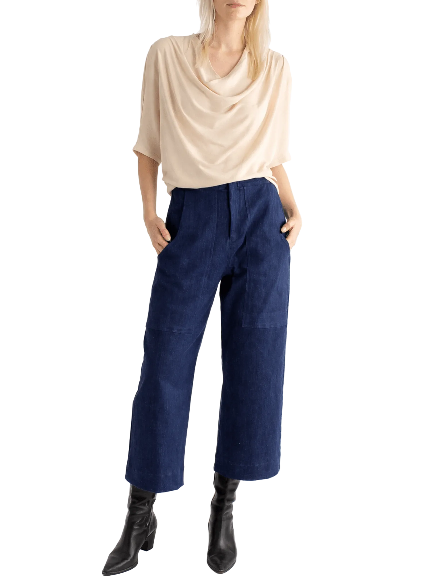 Abstraction Cowl Top - Champagne - Meg