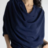 Abstraction Cowl Top - Navy - Meg