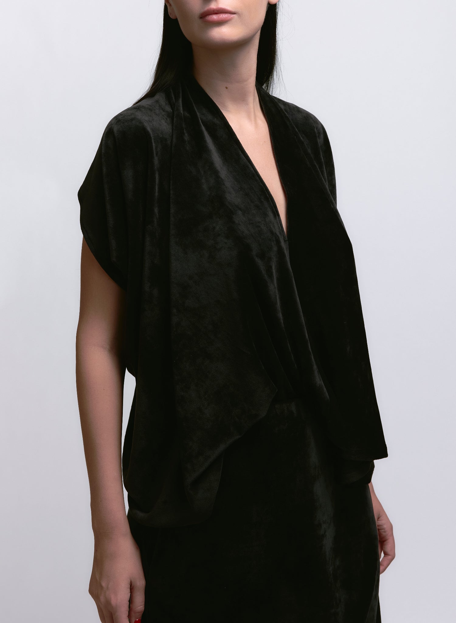 Abstraction Top - Black Velour - Meg