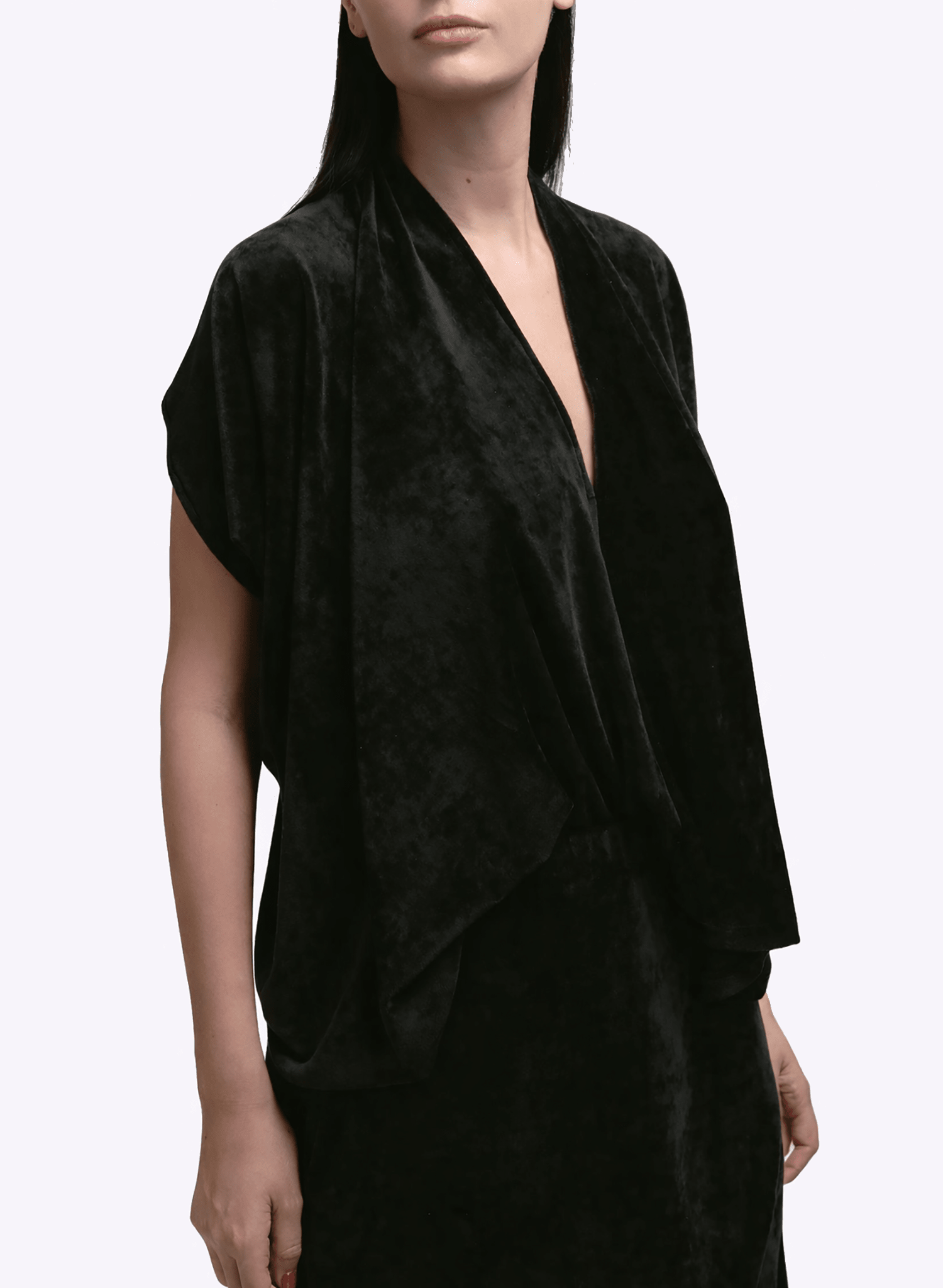 Abstraction Top - Black Velour - Meg