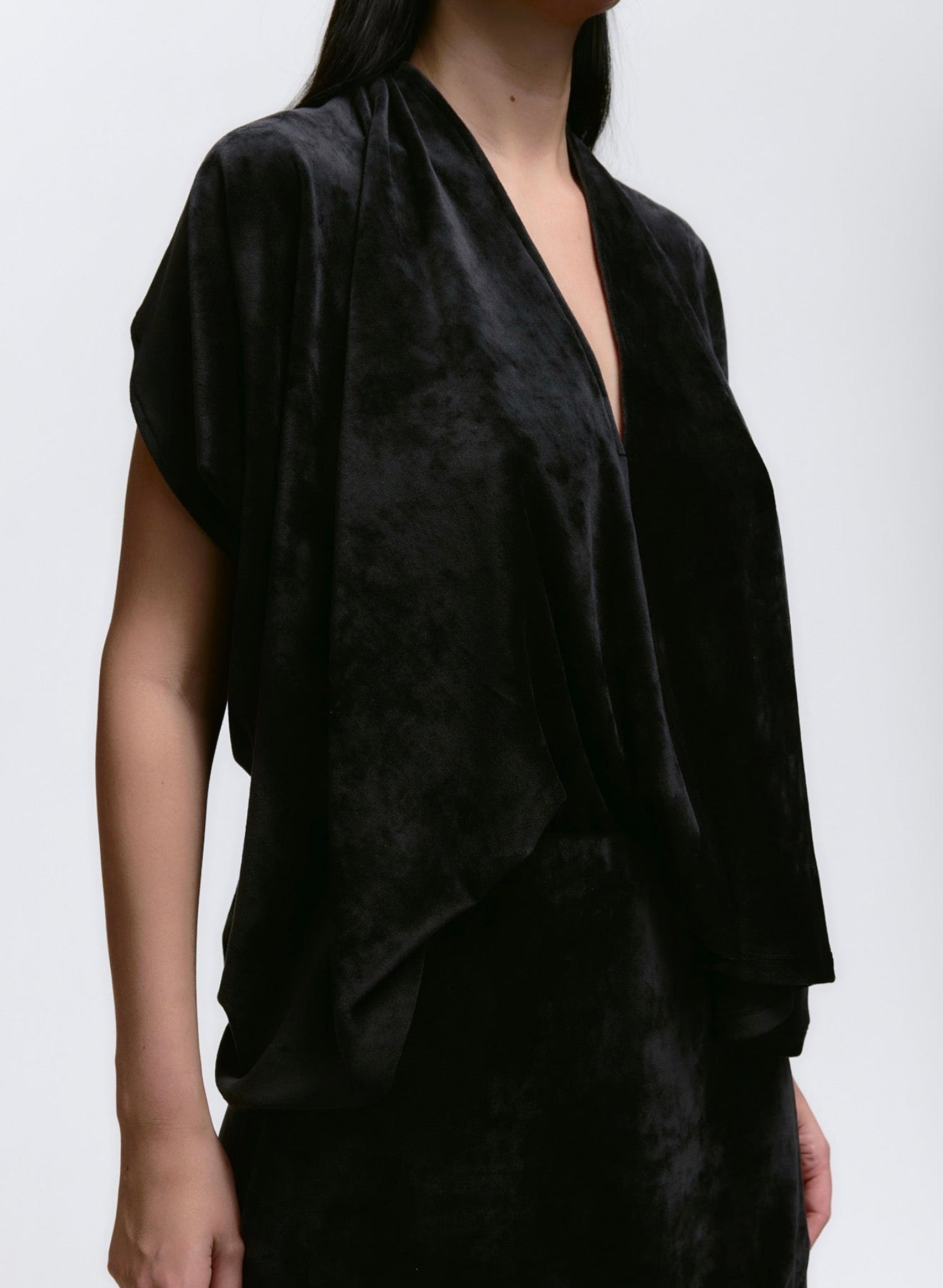 Abstraction Top - Black Velour - Meg