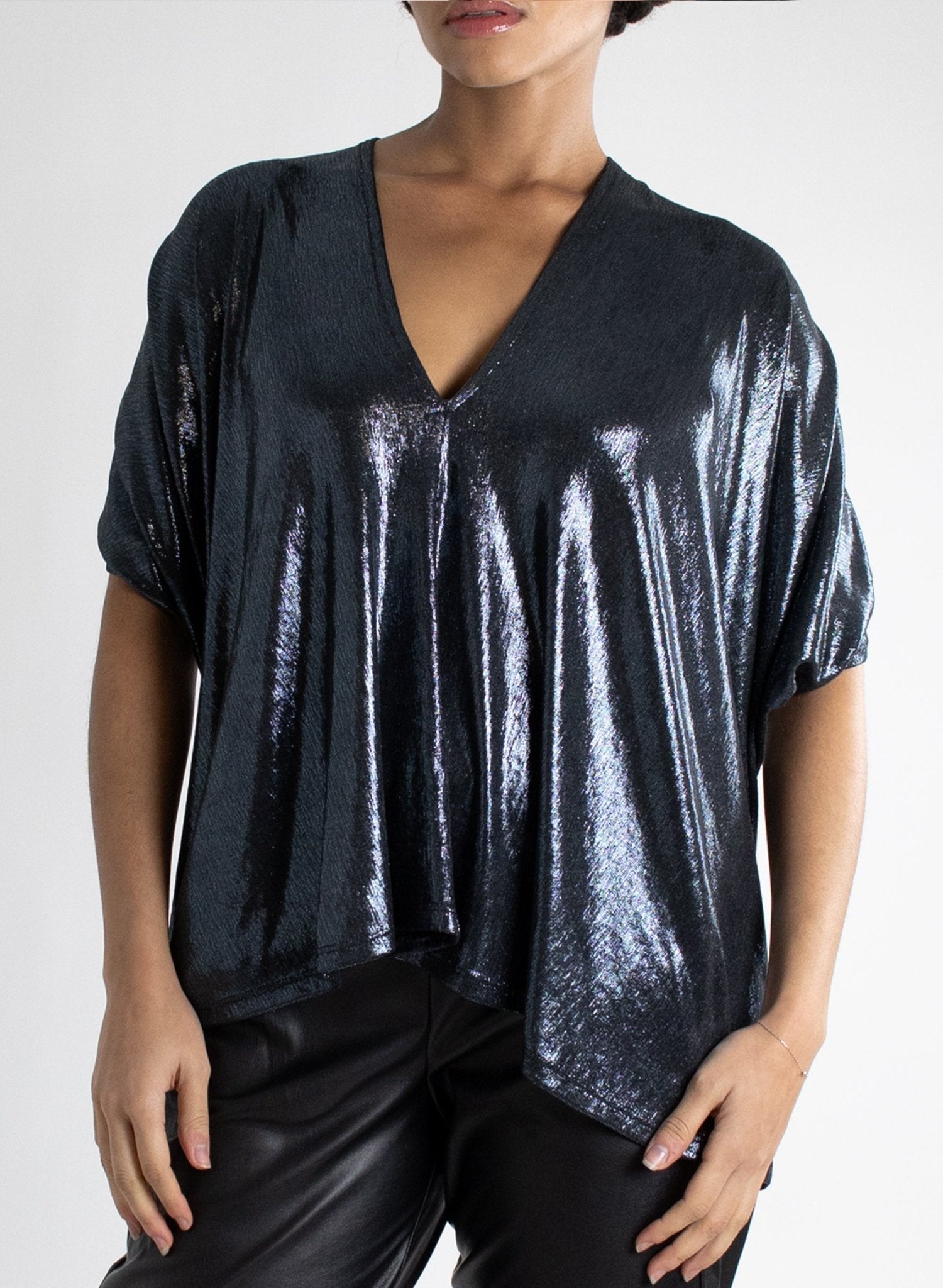 Abstraction Top - Navy Sparkle - Meg