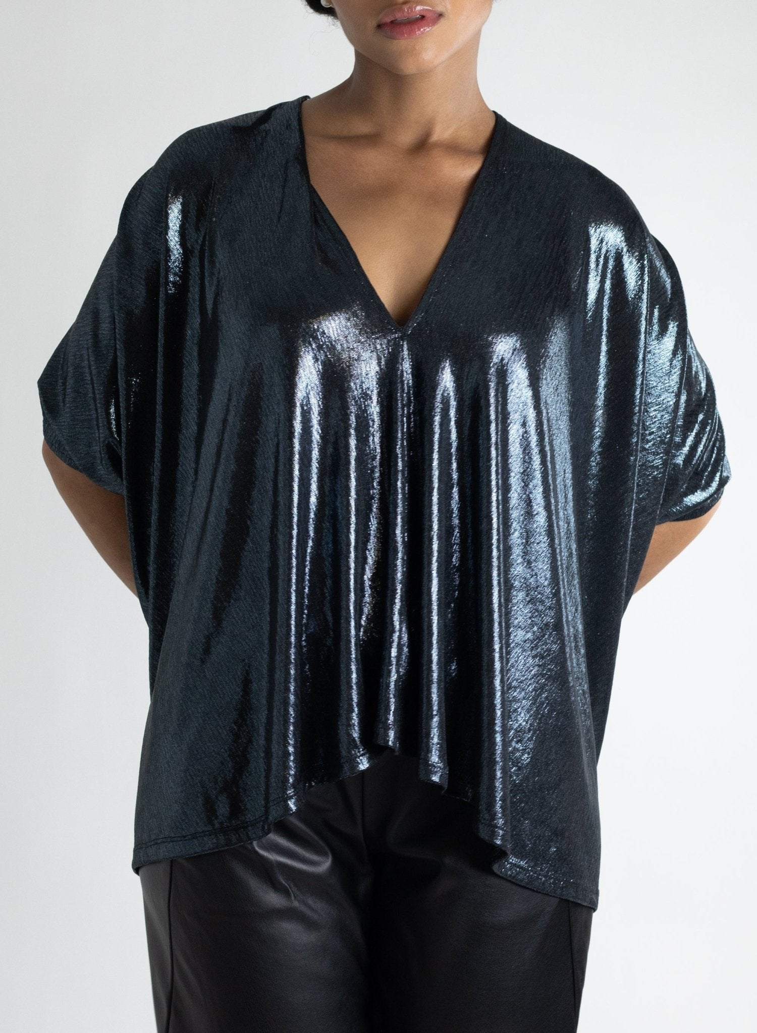 Abstraction Top - Navy Sparkle - Meg