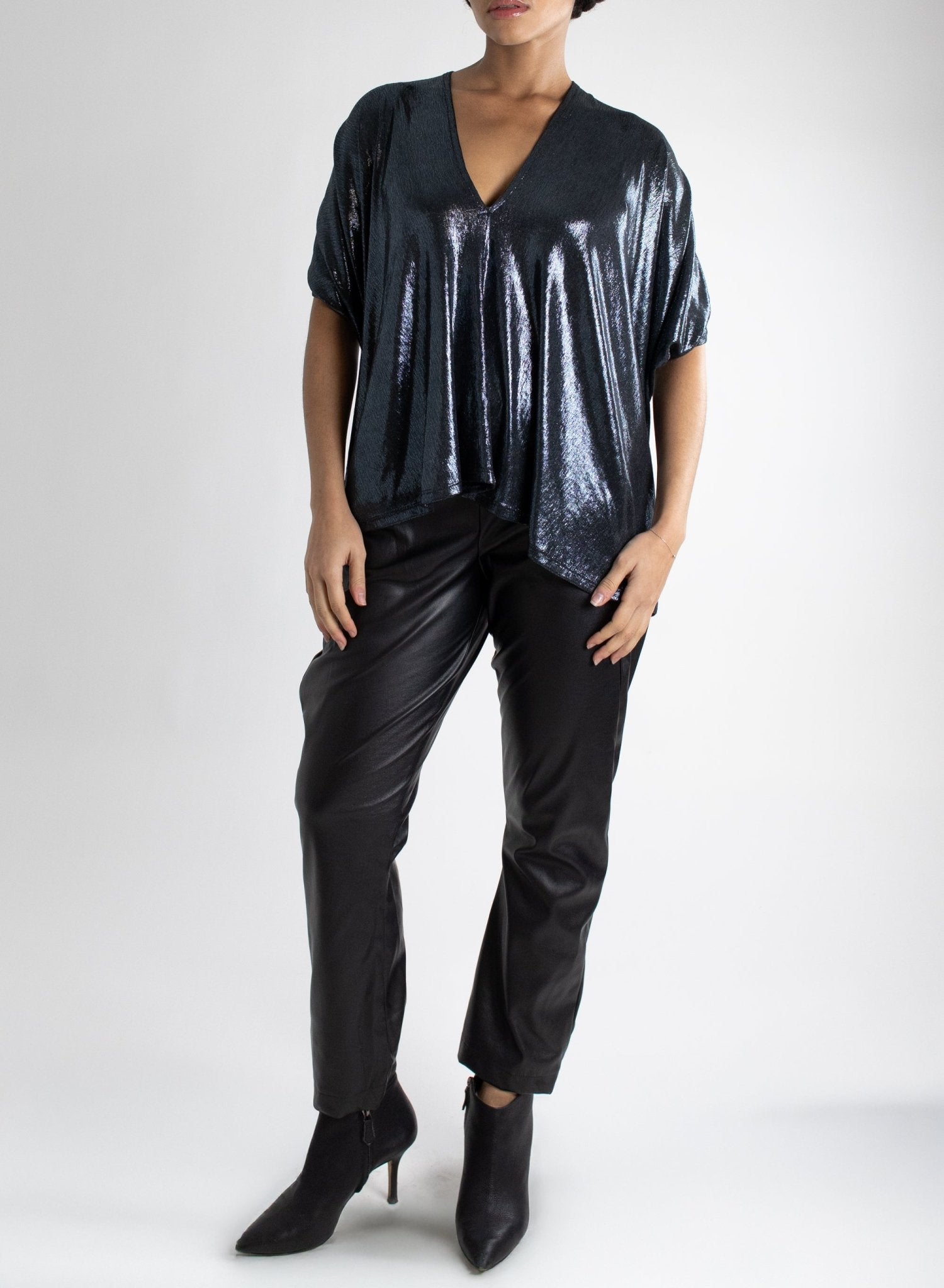 Abstraction Top - Navy Sparkle - Meg