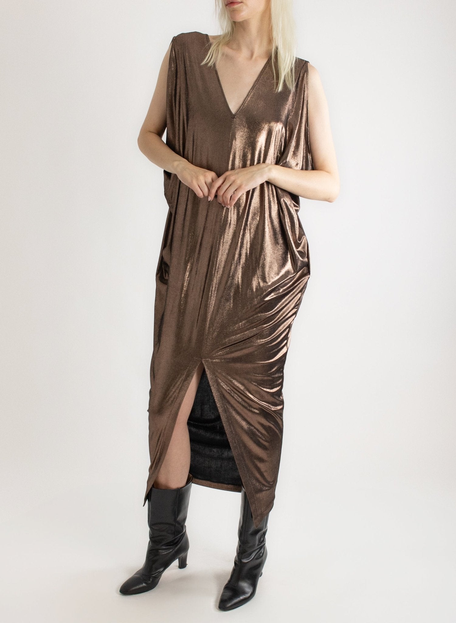 Airflow Gown - Gold Liquid - Meg - Made in Canada