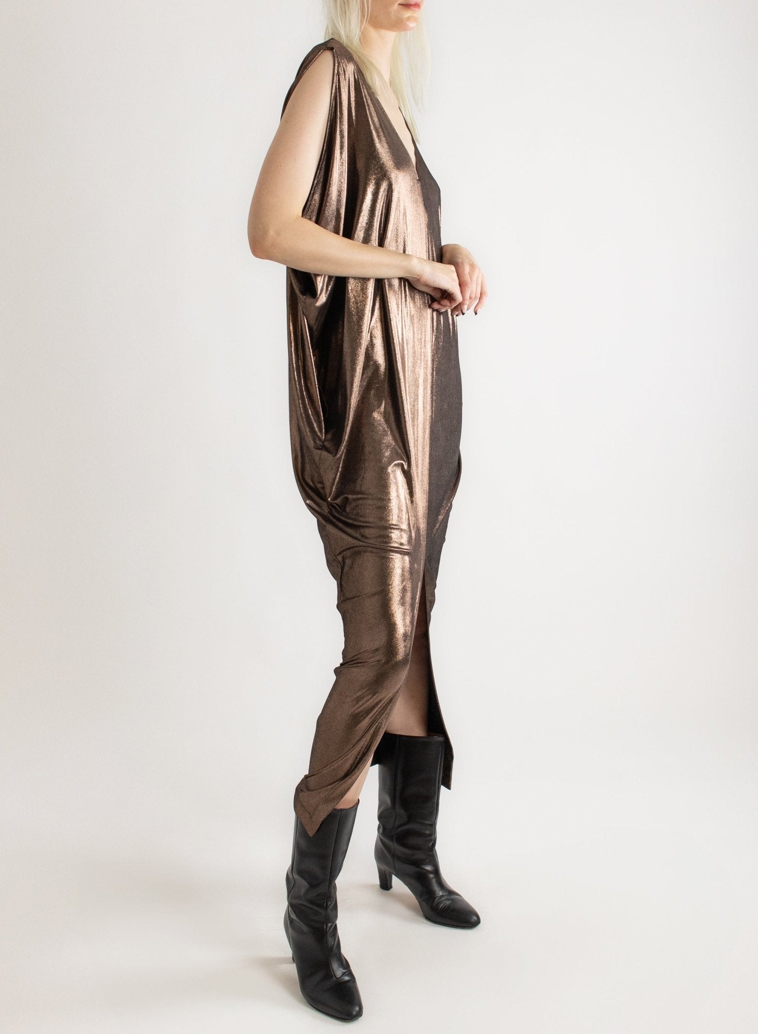 Airflow Gown - Gold Liquid - Meg - Made in Canada