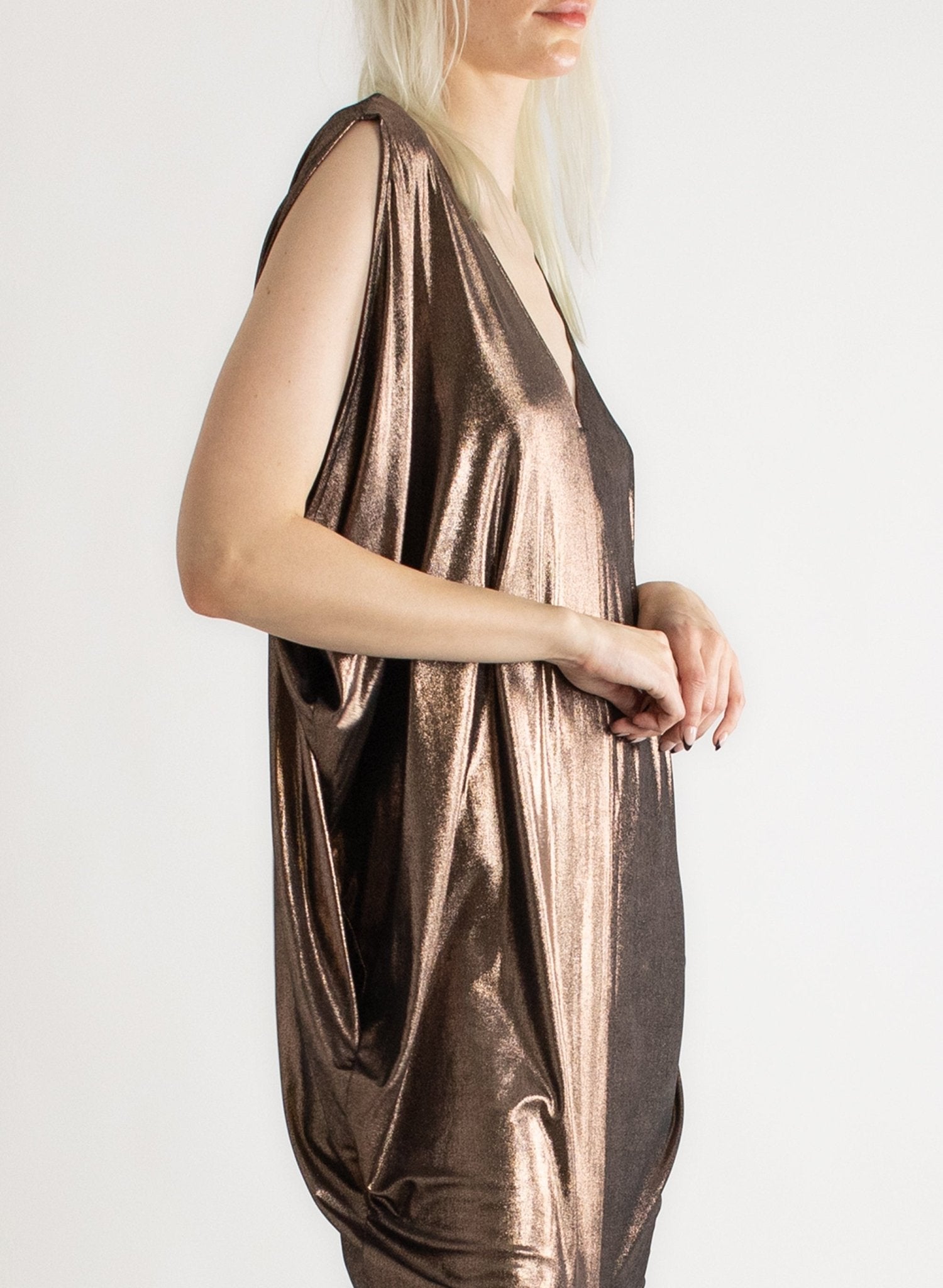 Airflow Gown - Gold Liquid - Meg - Made in Canada