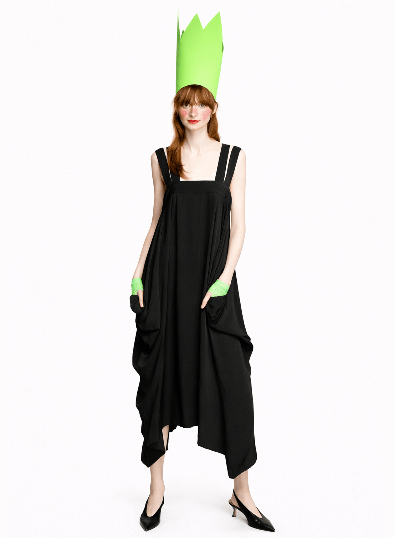Amelia Four Strap Dress - Black (PRE - ORDER) - Meg