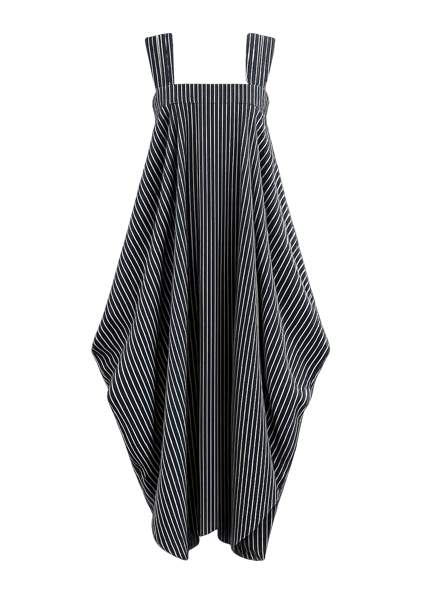Amelia Four Strap Dress - Charcoal Stripe - Meg