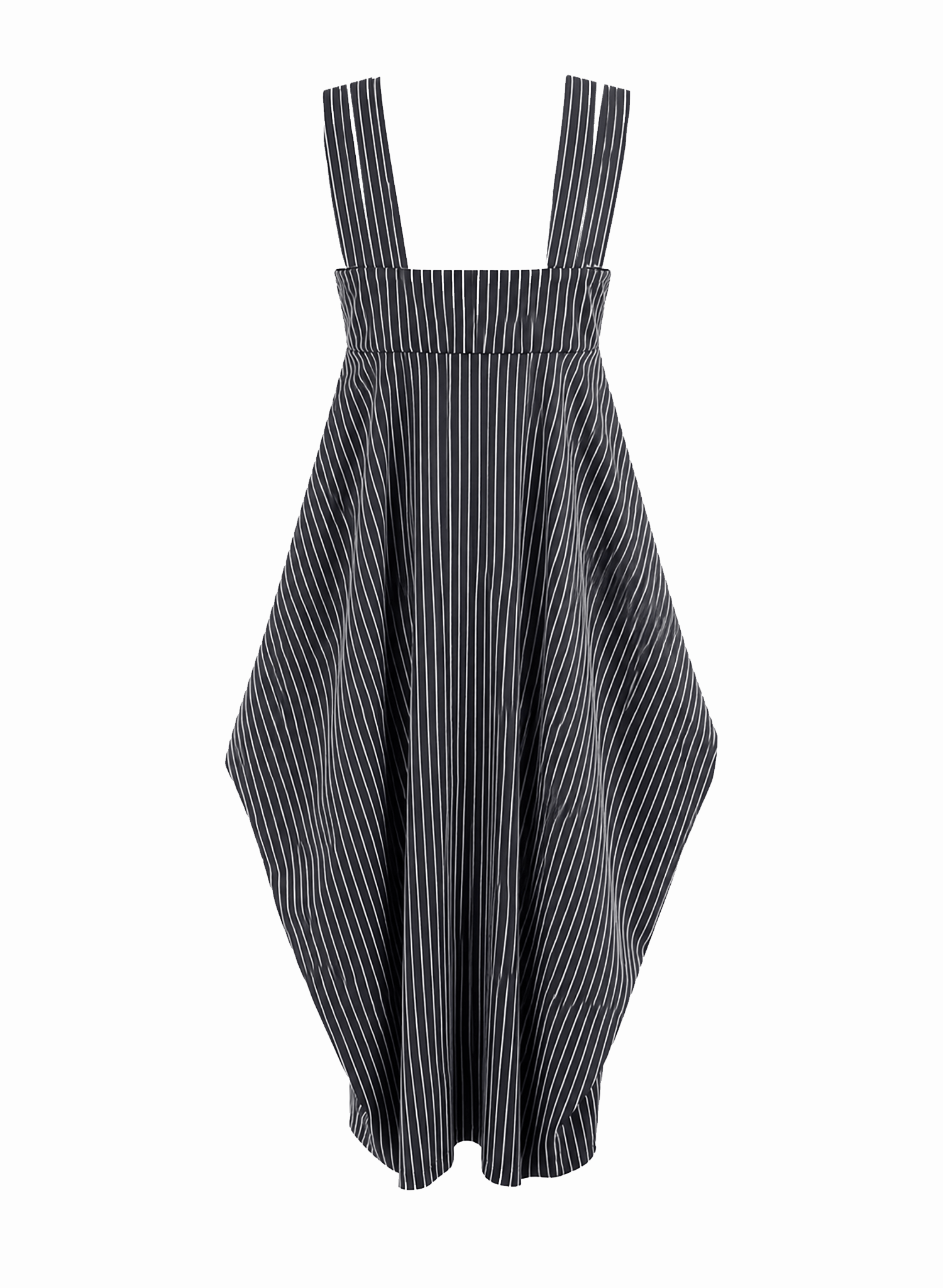 Amelia Four Strap Dress - Charcoal Stripe - Meg