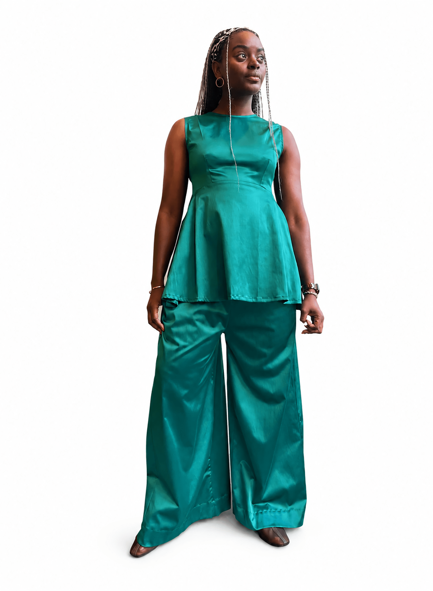 Apron Top - Emerald - Meg