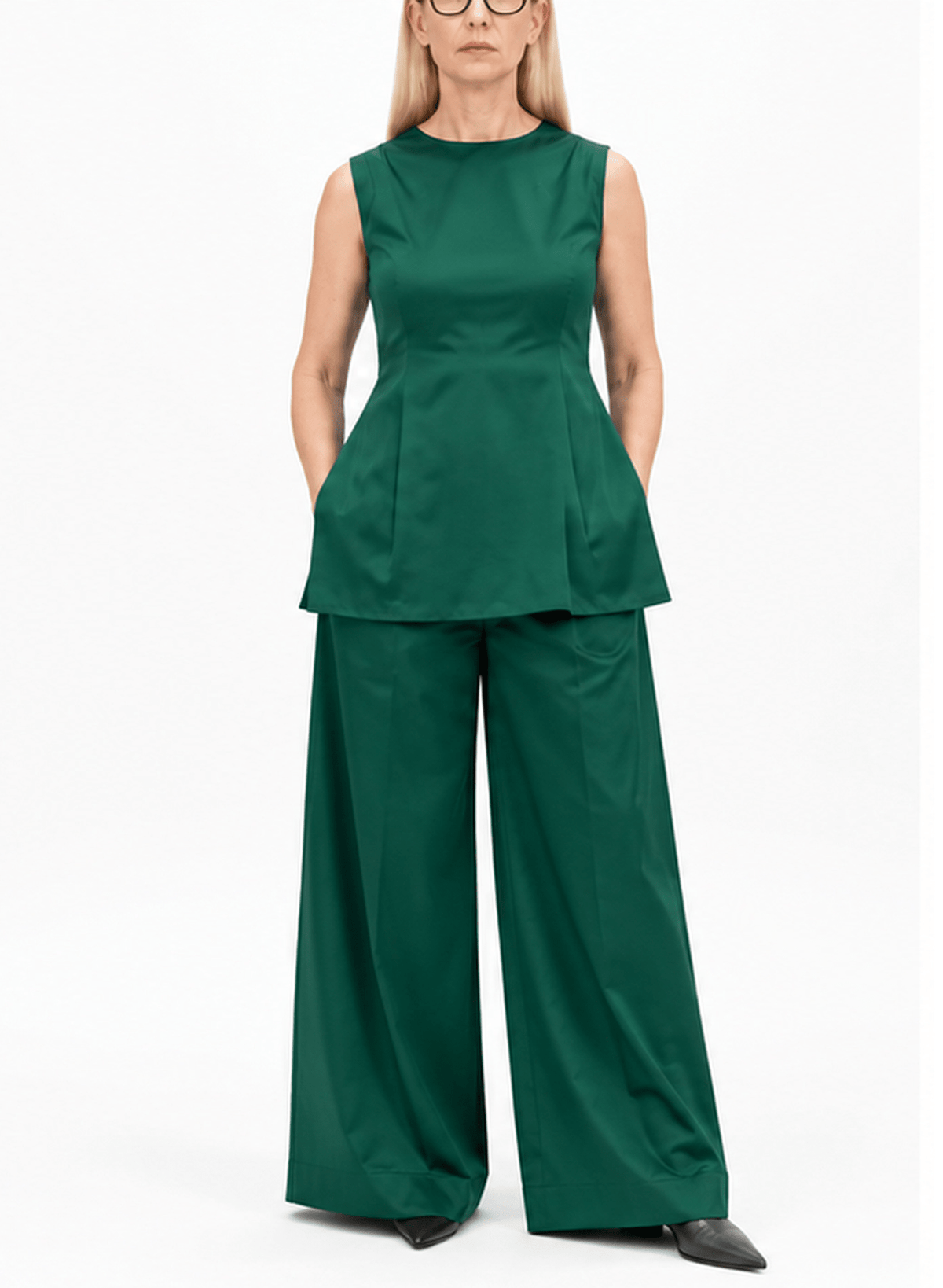 Apron Top - Emerald - Meg