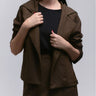 Atlas Hooded Jacket - Brown Herringbone - Meg
