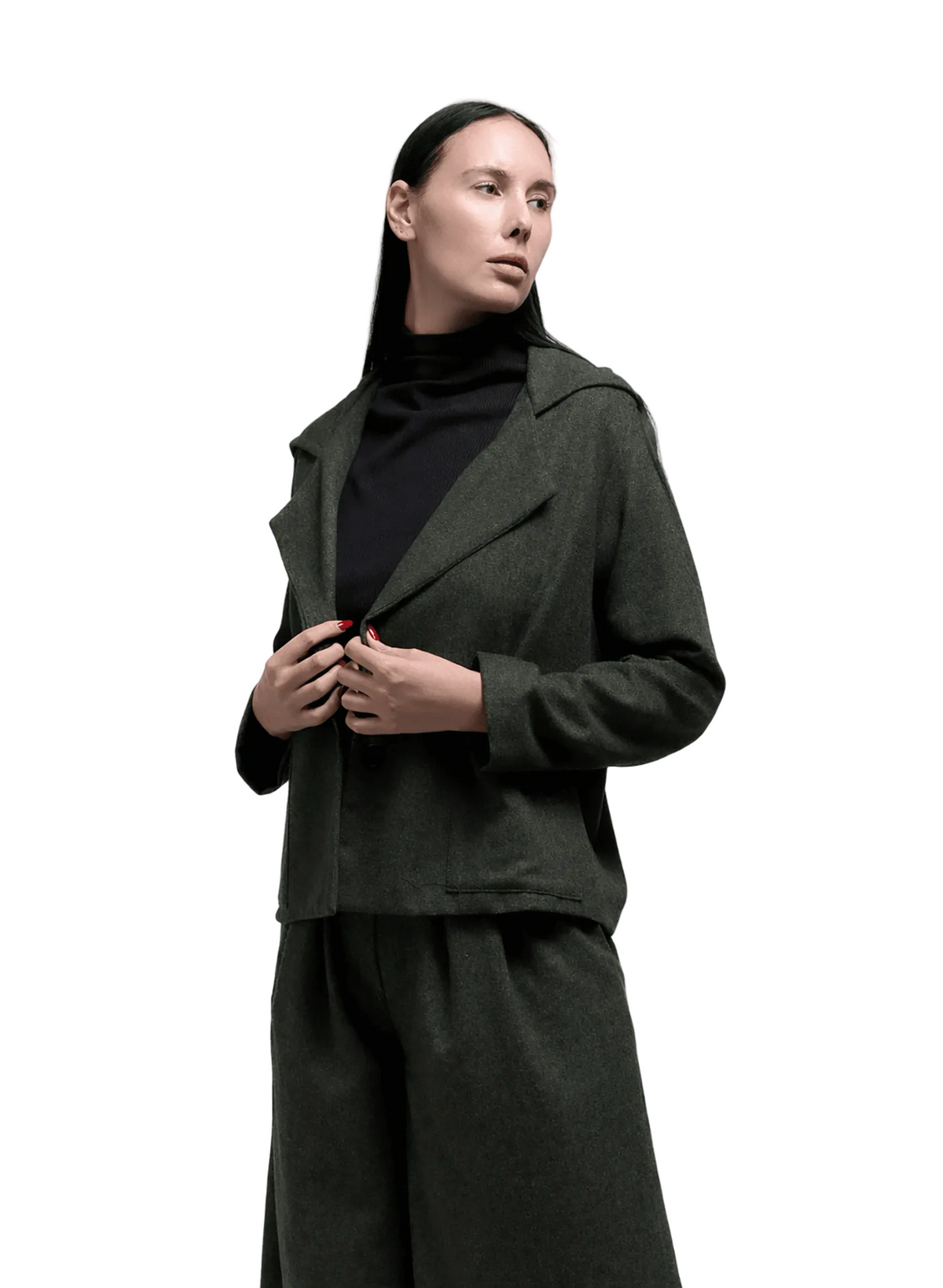 Atlas Hooded Jacket - Olive Herringbone - Meg