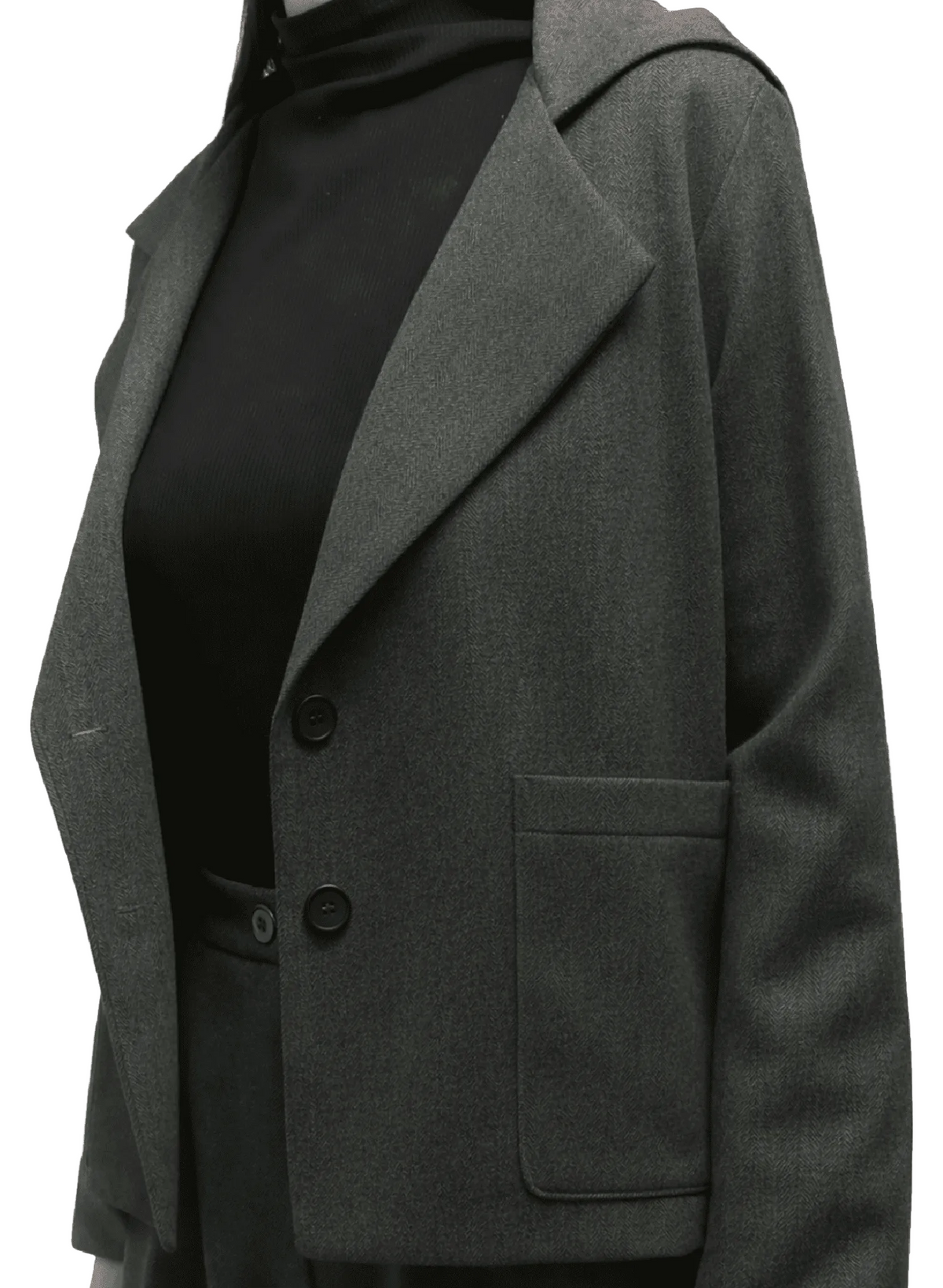 Atlas Hooded Jacket - Olive Herringbone - Meg