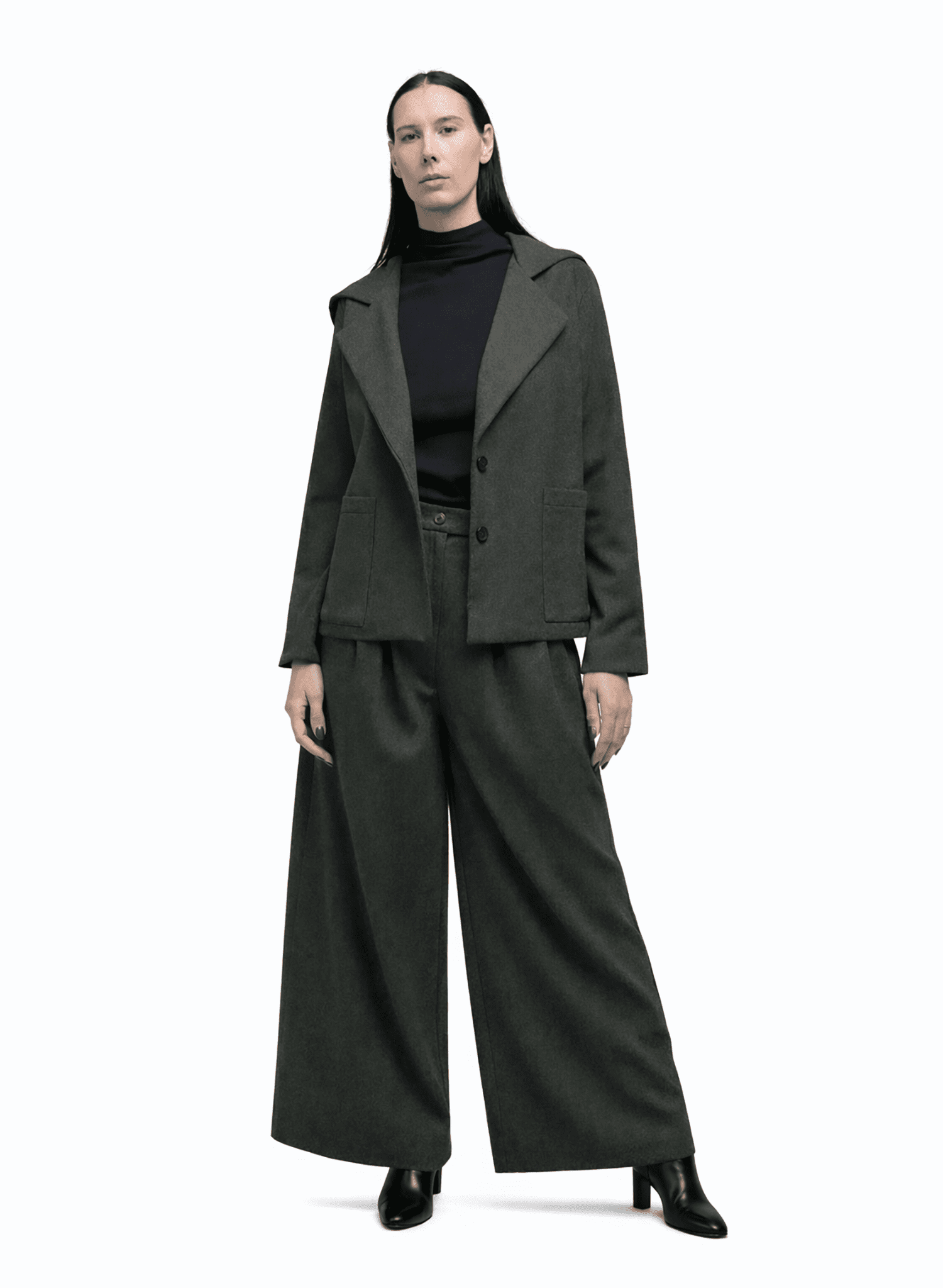 Atlas Hooded Jacket - Olive Herringbone - Meg