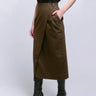 Atlas Wrap Skirt - Brown Herringbone - Meg