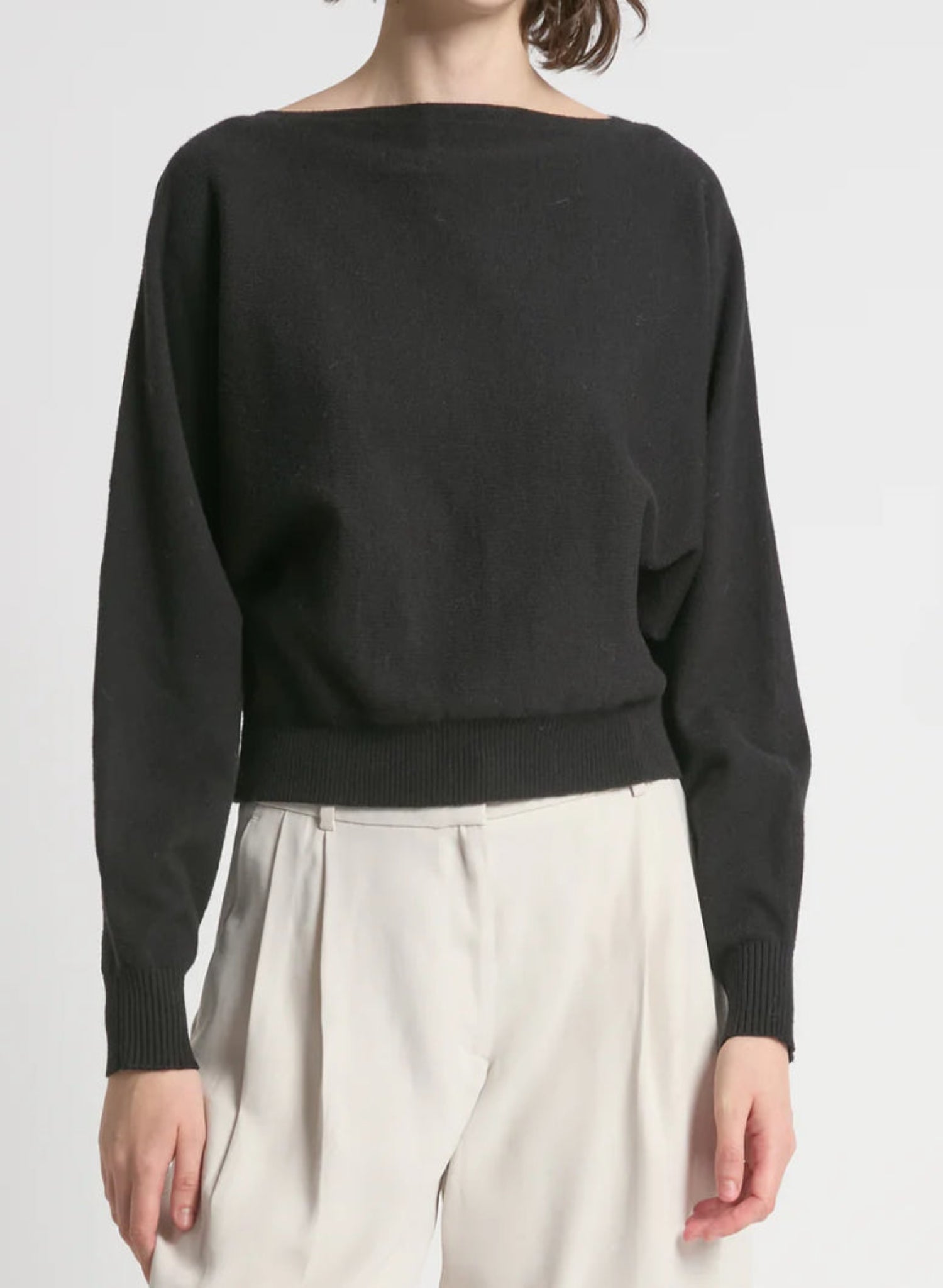 Aura Crop Sweater - Black - Meg