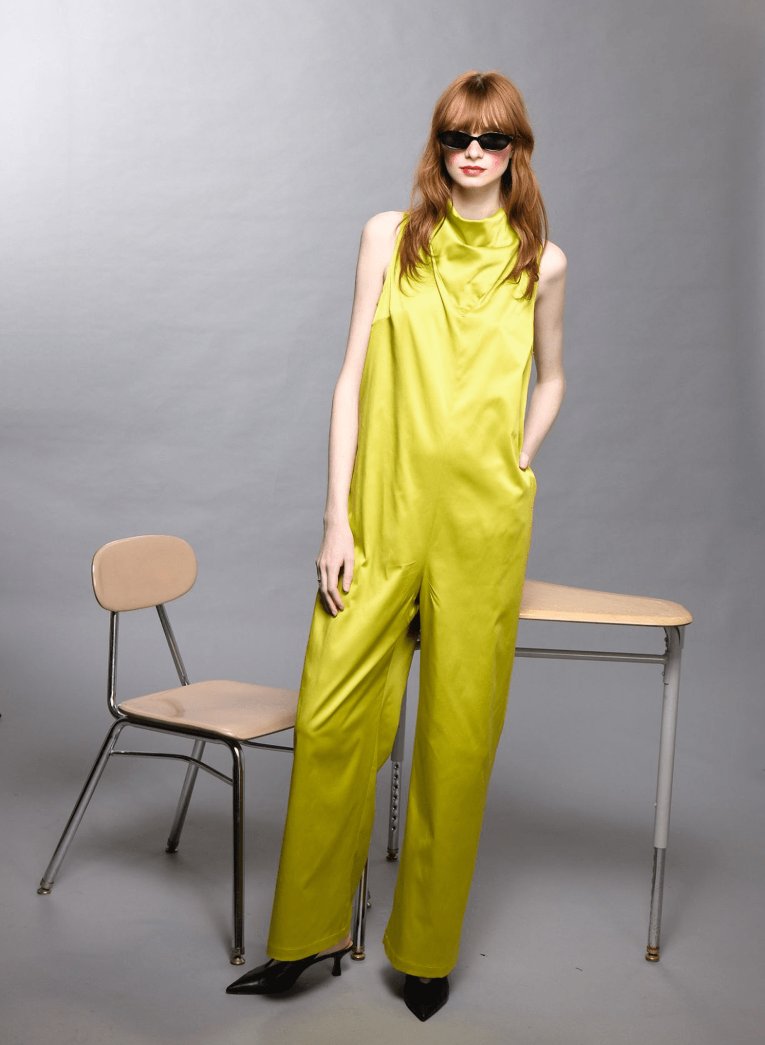 Bandana Jumpsuit - Chartreuse (PRE - ORDER) - Meg