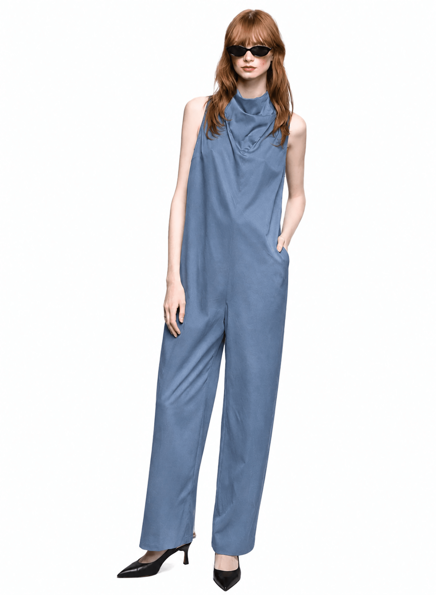 Bandana Jumpsuit - Light Denim - Meg