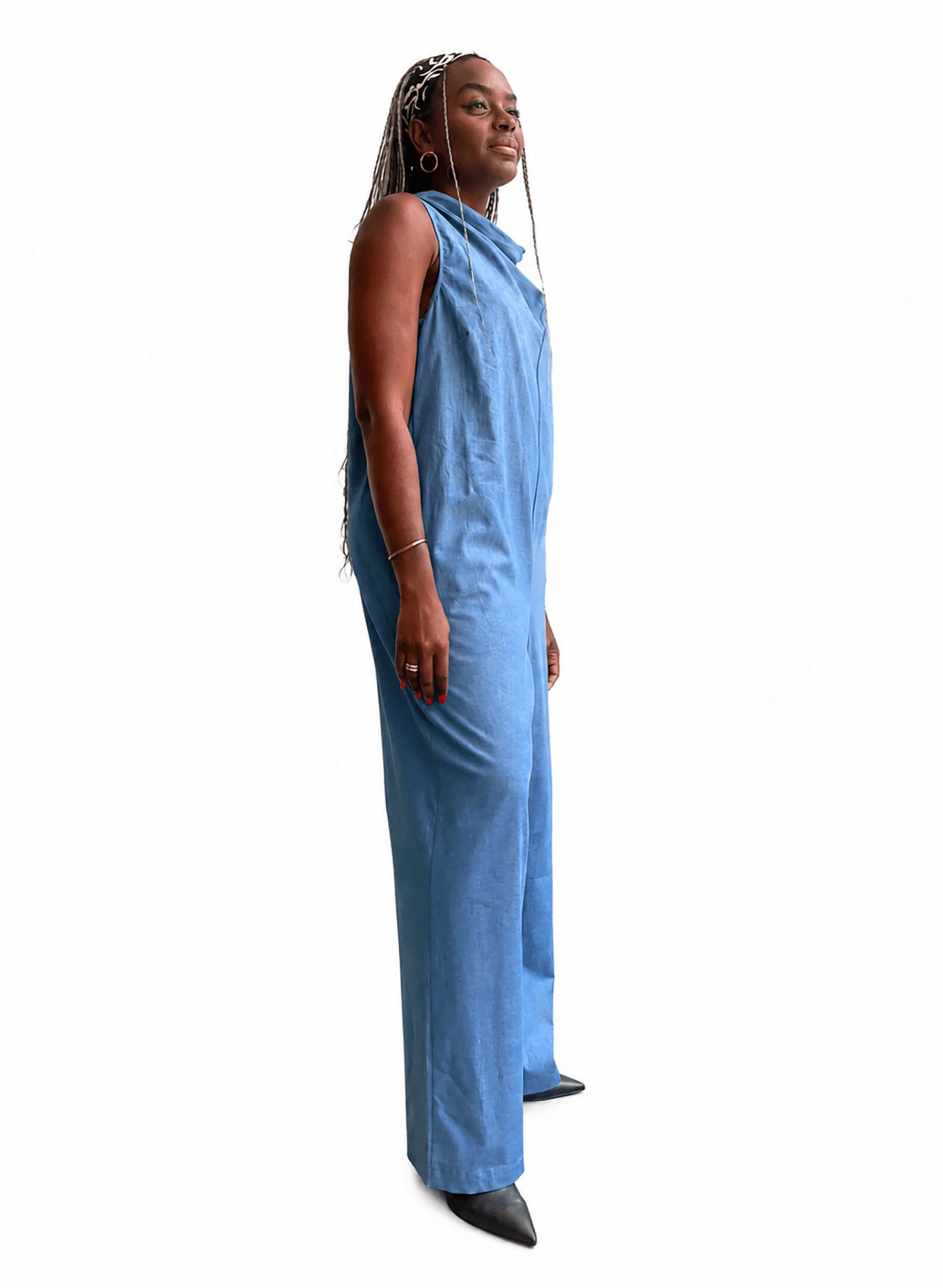 Bandana Jumpsuit - Light Denim - Meg