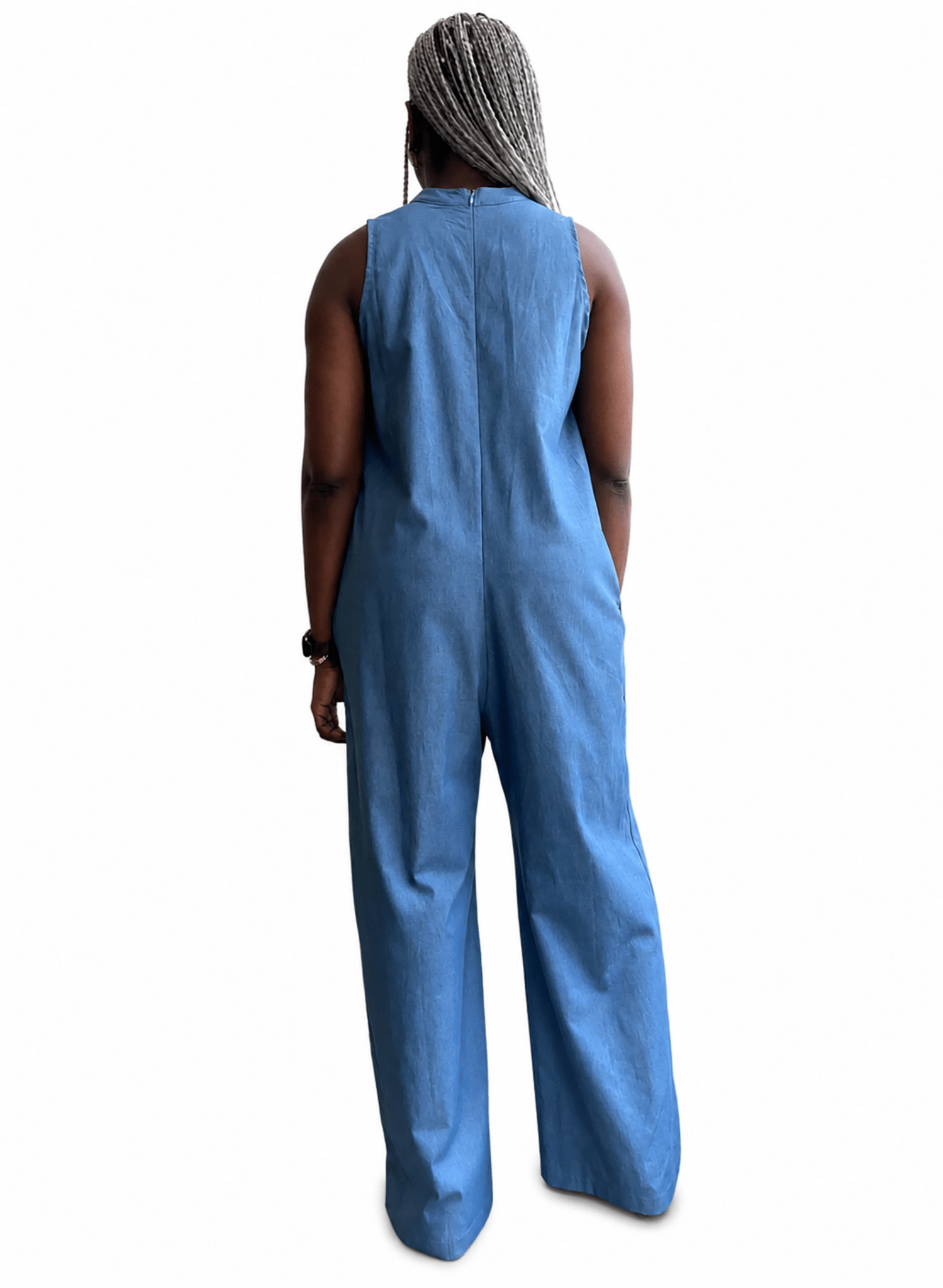 Bandana Jumpsuit - Light Denim - Meg